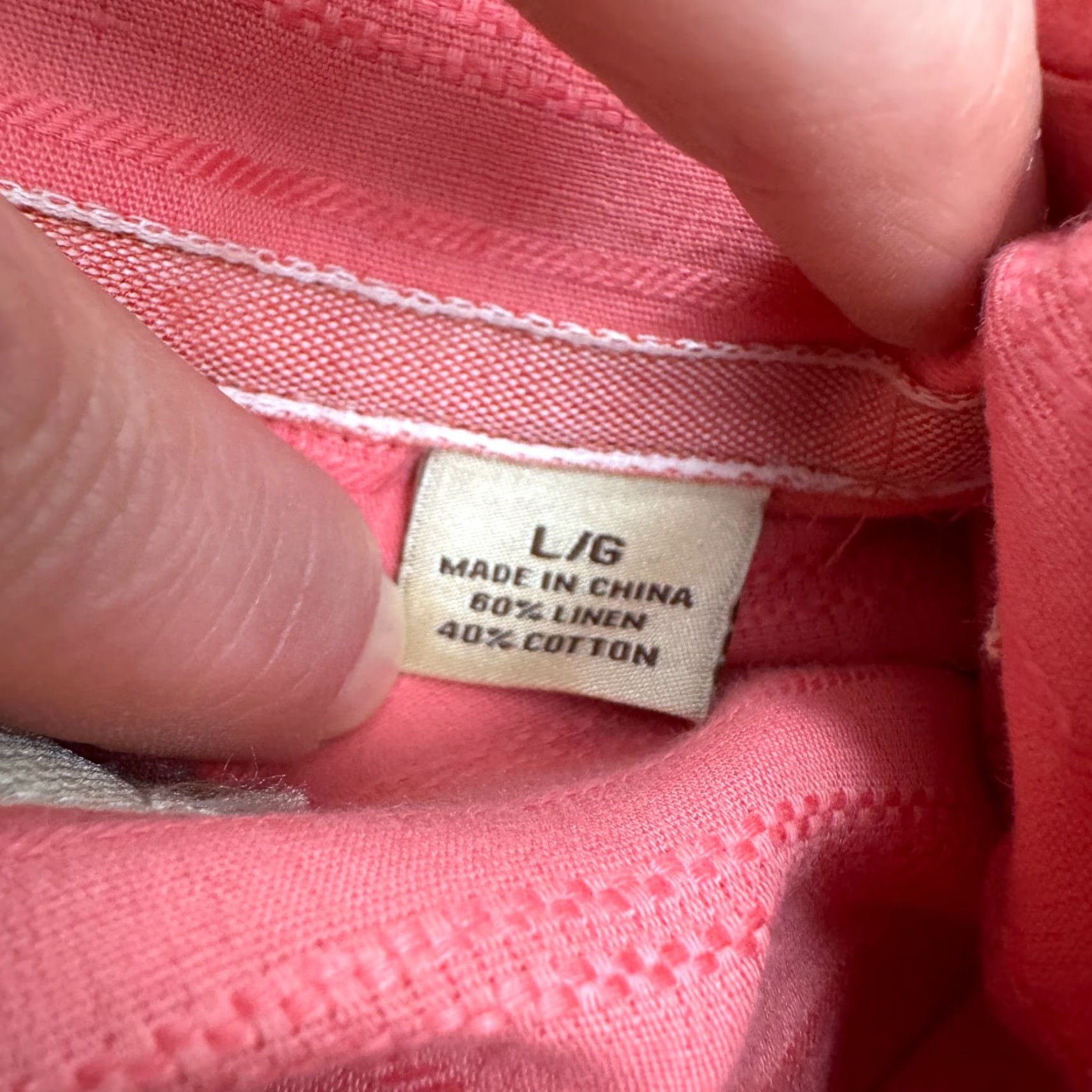 Tommy Bahama Tommy Bahama Shirt Mens Large Pink Button-Down Linen Cotton Vintage? No (NWOT) Size US L / EU 52-54 / 3 - 7 Thumbnail