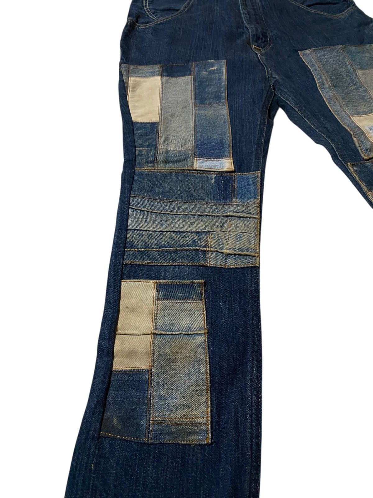Kapital Kapital No 2 Denim Crop Croth Patchwork Buckle Back Denim Size US 29 - 6 Thumbnail