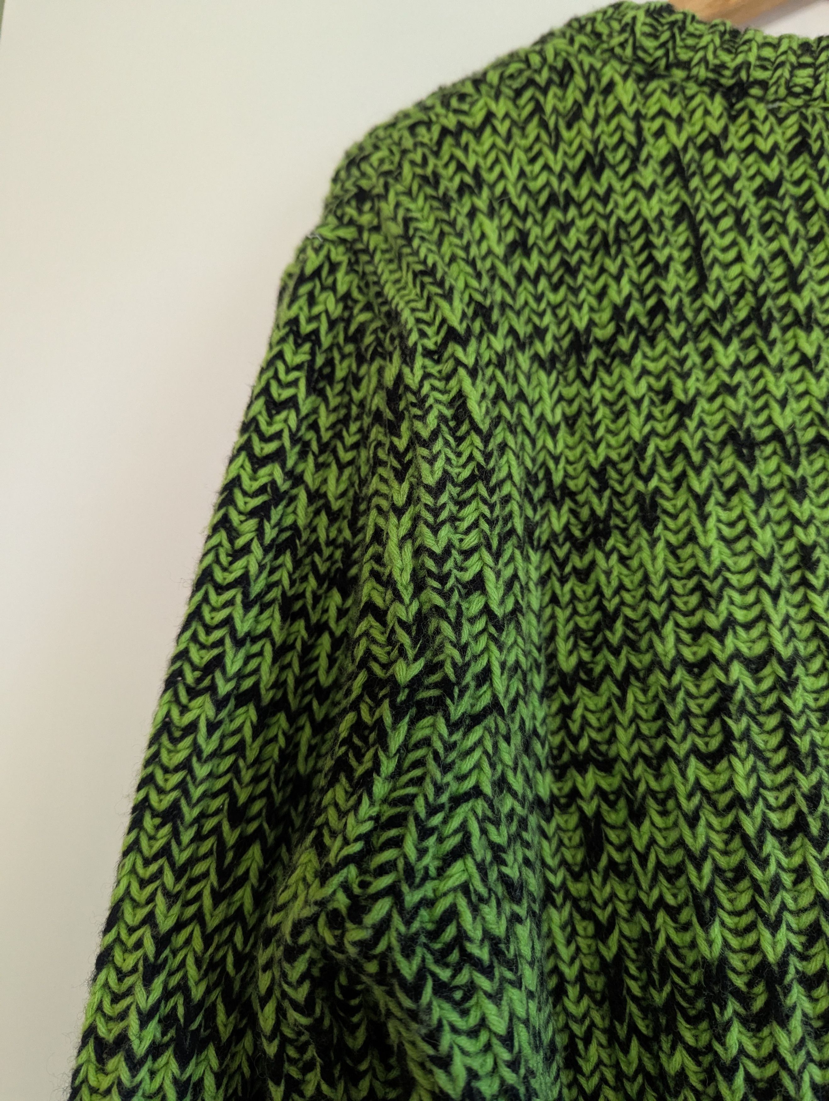 Sandro SANDRO Acid Green Marled Wool Sweater NWT Size XL Size US XL / EU 56 / 4 - 8 Thumbnail