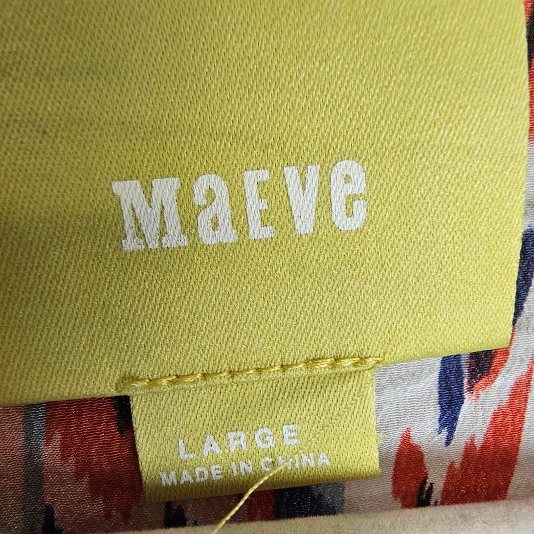 Anthropologie Anthropologie Maeve Womens Grafica Silk Geometric Blouse L Size L / US 10 / IT 46 - 6 Thumbnail
