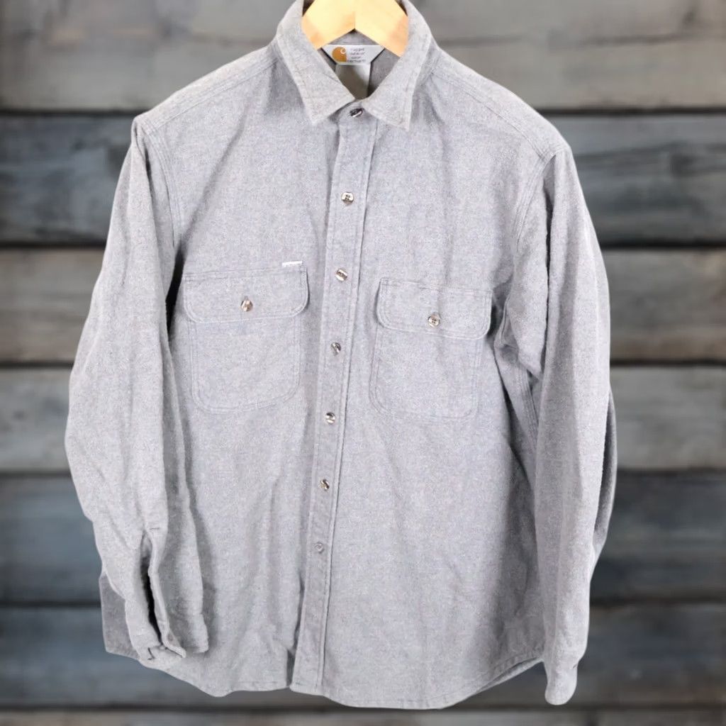 Carhartt VINTAGE Carhartt Shirt Mens XL Gray 90s Flannel Men Rugged Outdoor Wear Workwear VTG Size US XL / EU 56 / 4 - 1 Thumbnail