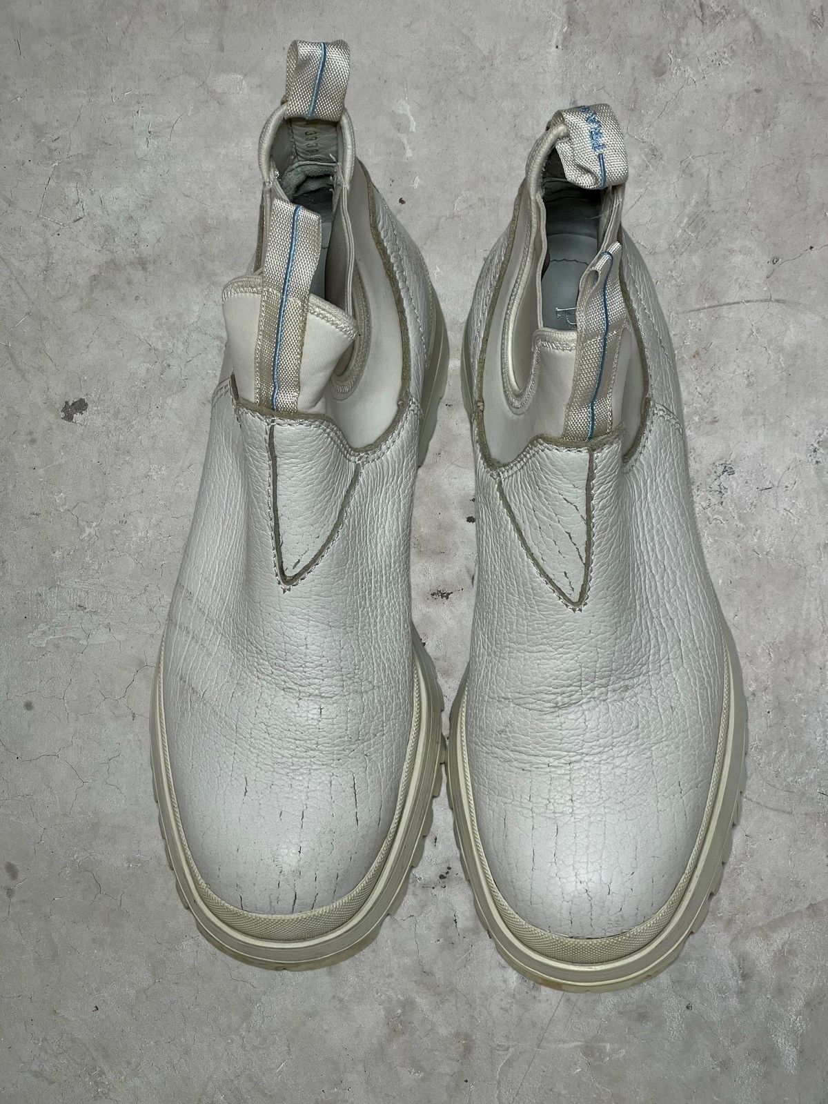 Prada AW/18 Prada ‘Brixxen’ Cracked Leather Boots Size US 10.5 / EU 43-44 - 8 Thumbnail