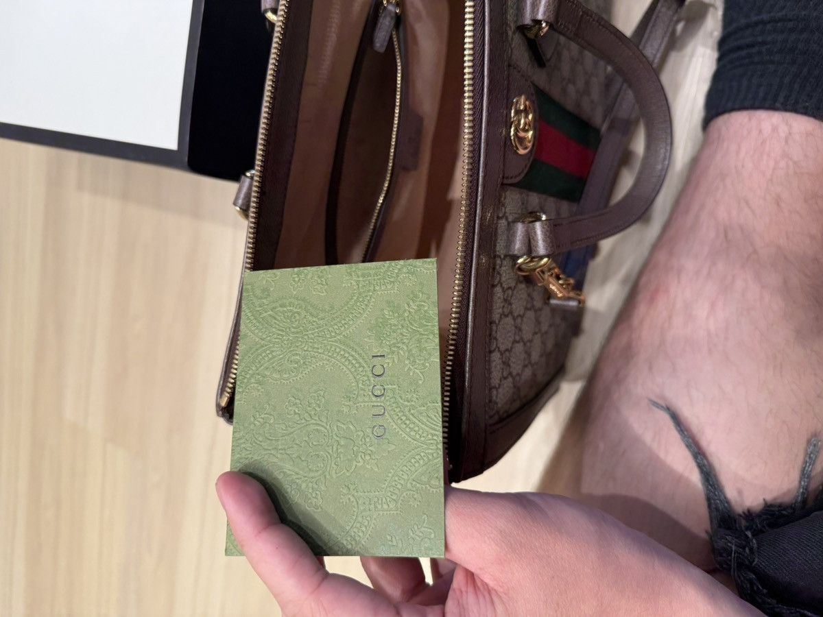 Gucci Gucci Monogram GG Supreme Ophidia Handle Bag Size ONE SIZE - 10 Thumbnail
