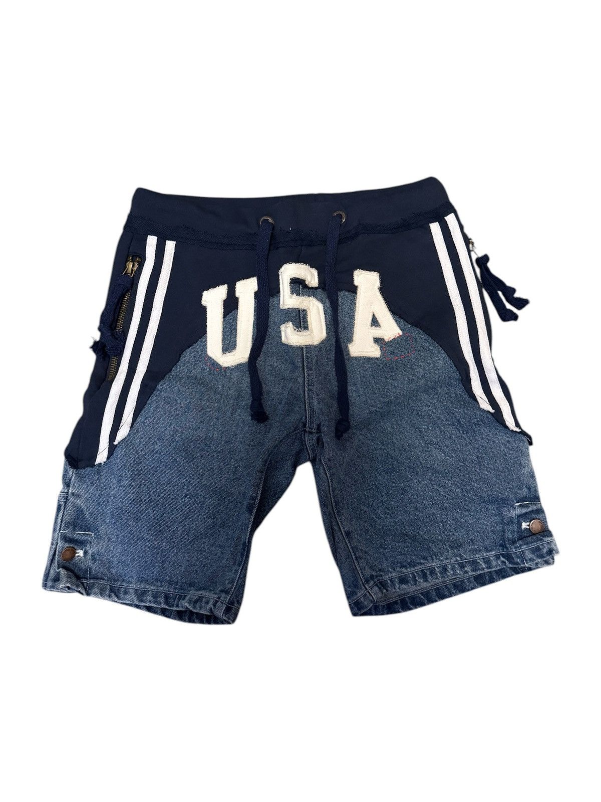 Other 🔥Brand New🔥Greg Lauren Inspired Split 50/50 Shorts Size US 30 / EU 46 - 1 Thumbnail