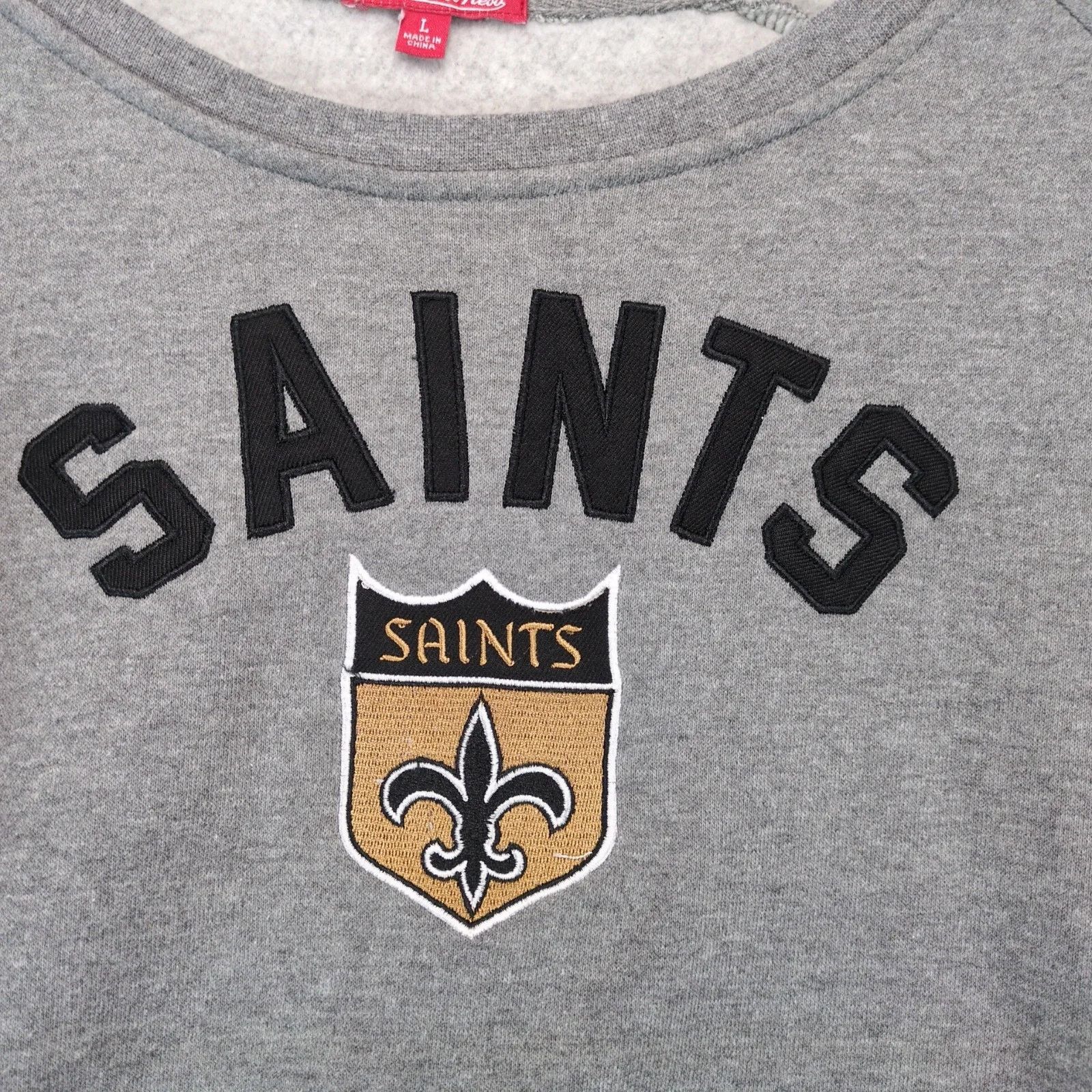 Mitchell & Ness Mitchell & Ness NFL New Orleans Saints Gray Sweatshirt L Size L / US 10 / IT 46 - 4 Thumbnail