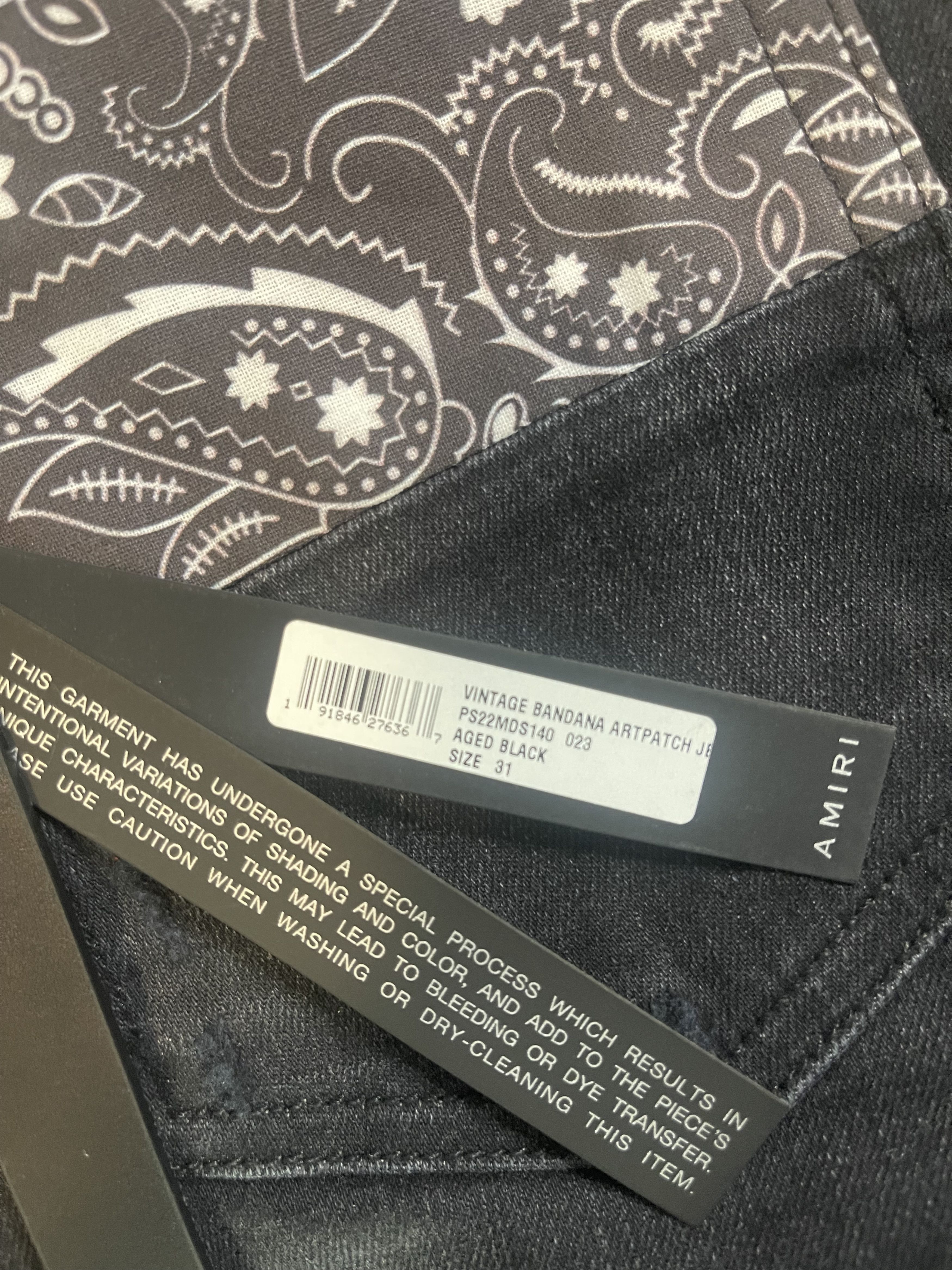Amiri Amiri jeans bandana vintage Size US 31 - 8 Thumbnail
