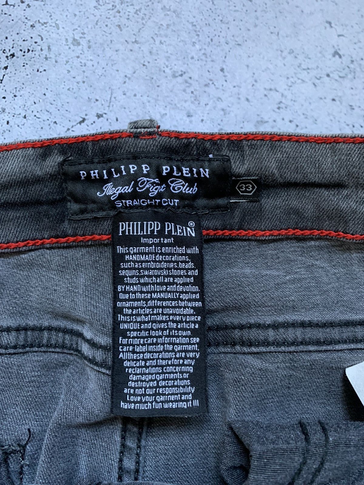 Andy Warhol × Philipp Plein Skull Denim Philipp Plein Distressed Fabric Dsquared Style Size US 33 - 10 Thumbnail