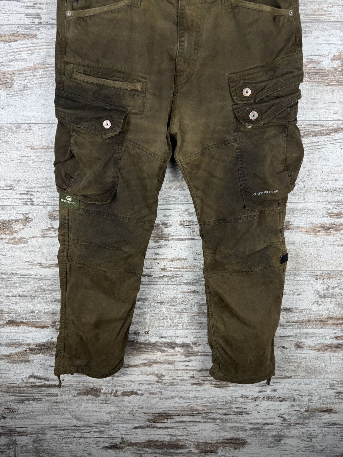 G-Star Mens Vintage G Star Raw RACKAM STRAIGHT CUFFED cargo pants Size US 32 / EU 48 - 4 Thumbnail