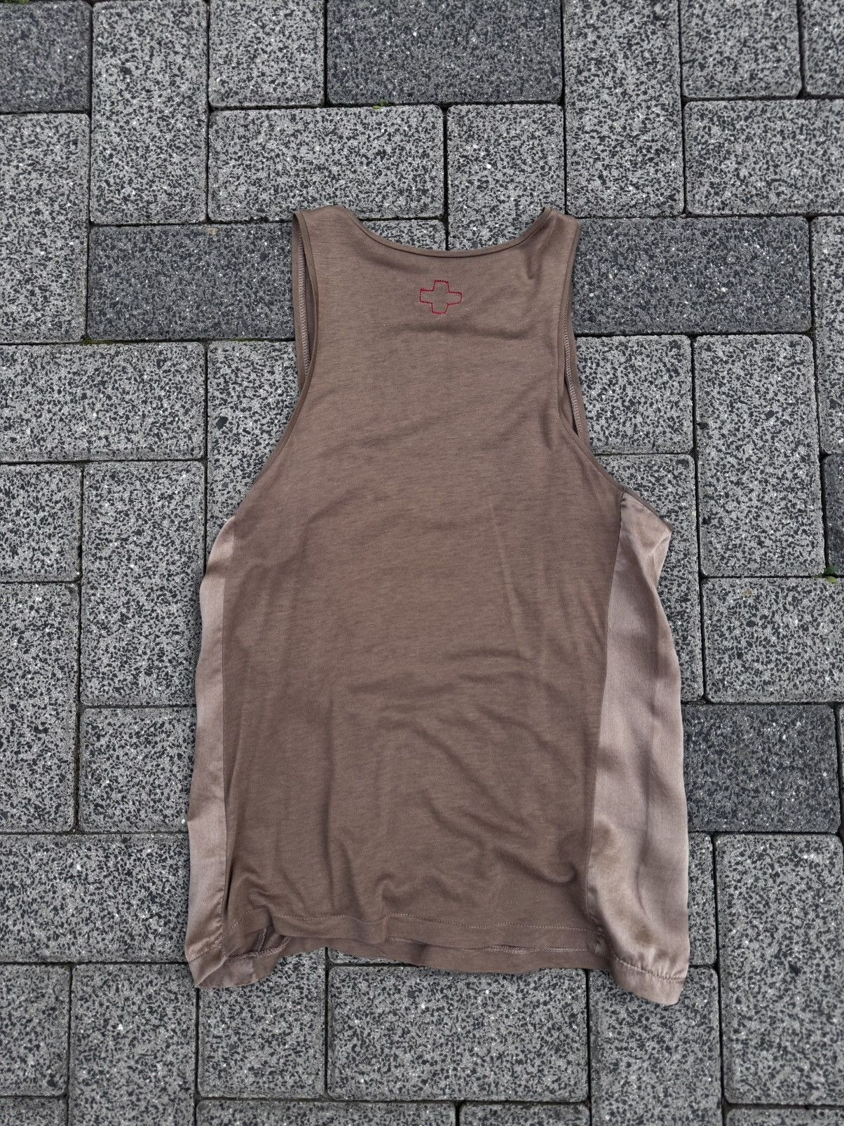 A.F. Vandevorst Archival A.F. Vandevorst Brown Mixed-Media Tank Top Size M / US 6-8 / IT 42-44 - 2 Thumbnail