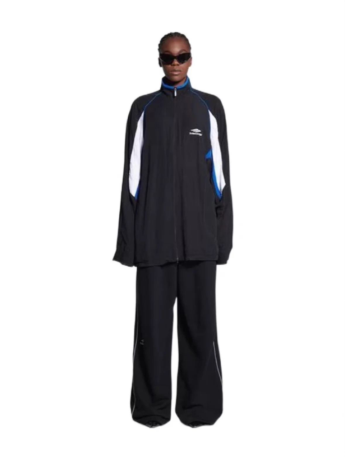 Balenciaga Balenciaga 23 Black Blue Embroidered Logo Uniform Jacket Size XS / US 0-2 / IT 36-38 - 6 Thumbnail