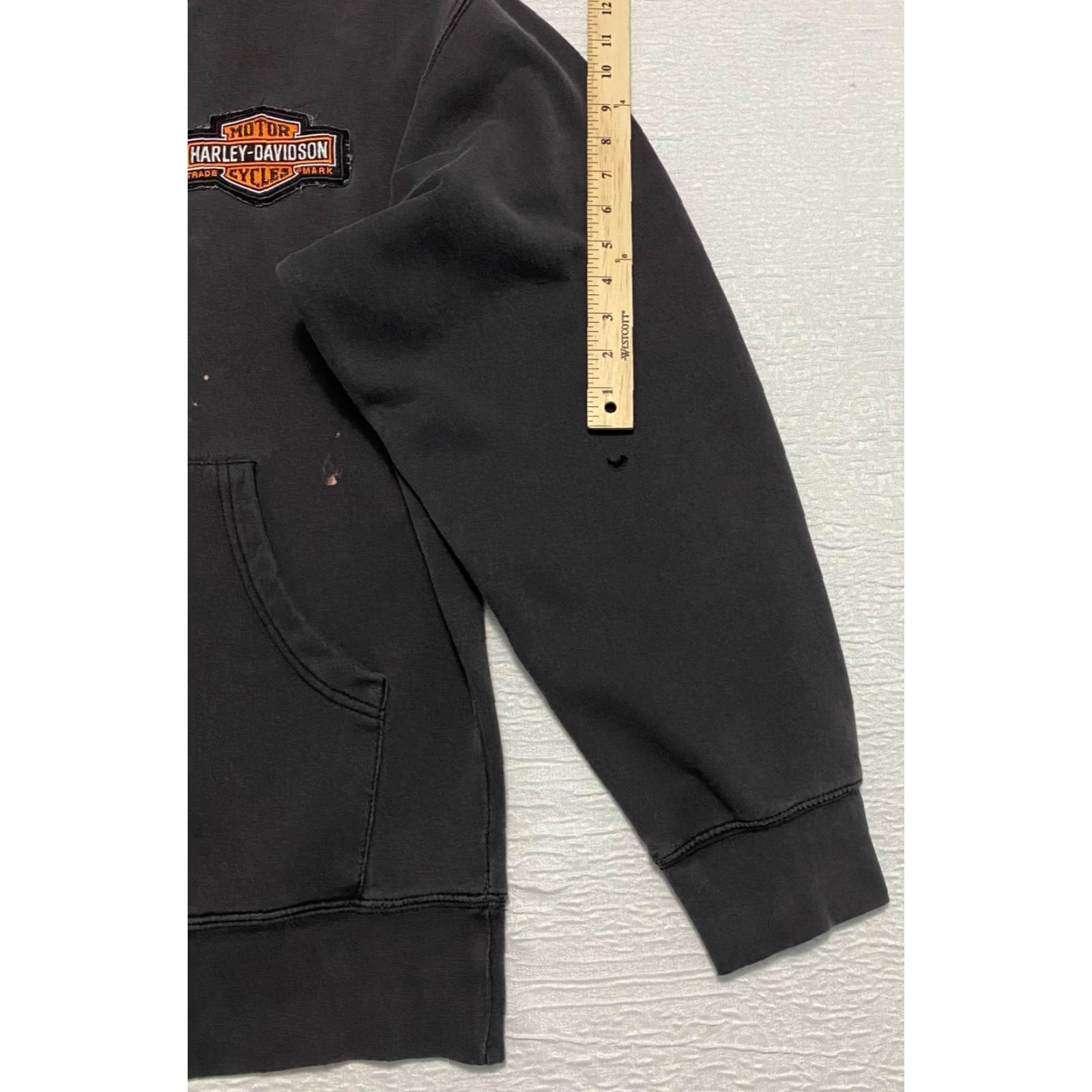 Harley Davidson VINTAGE Harley-Davidson Shop Mens L Pullover Hooded Sweatshirt Black Peeps Size US L / EU 52-54 / 3 - 5 Thumbnail