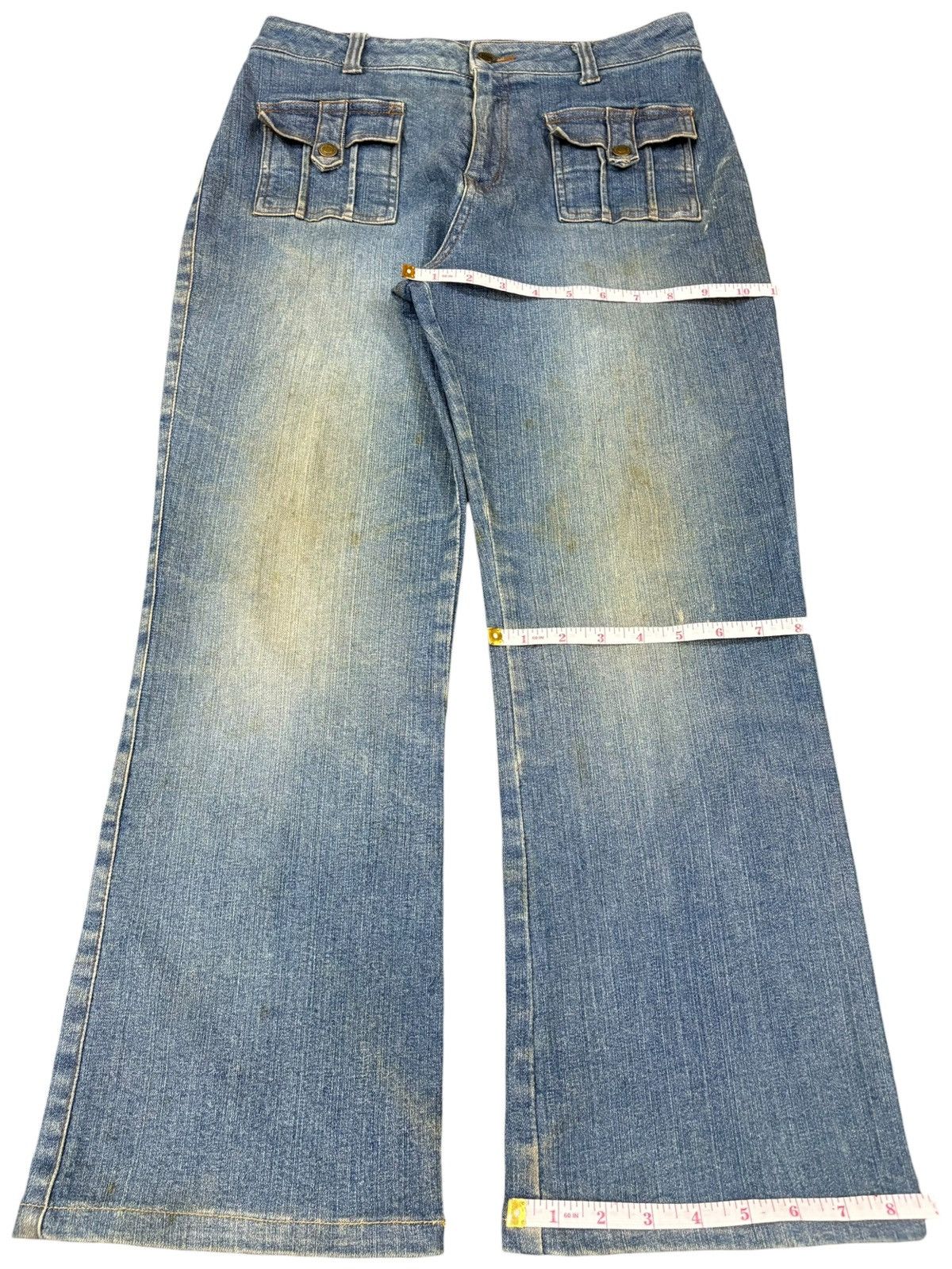 Other Vintage Japanese Brand Mud Wash Bush Pants Bootcut Jeans Size US 29 - 13 Thumbnail