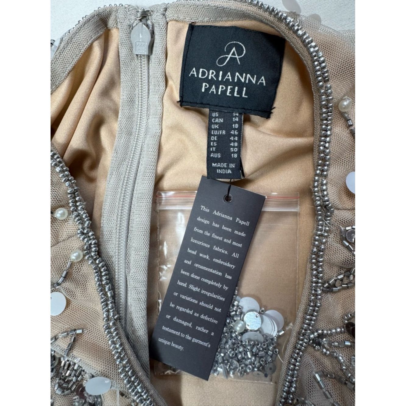 Adrianna Papell NWT New $299 Adrianna Papell Floral Beaded Ankle Length Gow Size XL / US 12-14 / IT 48-50 - 6 Thumbnail