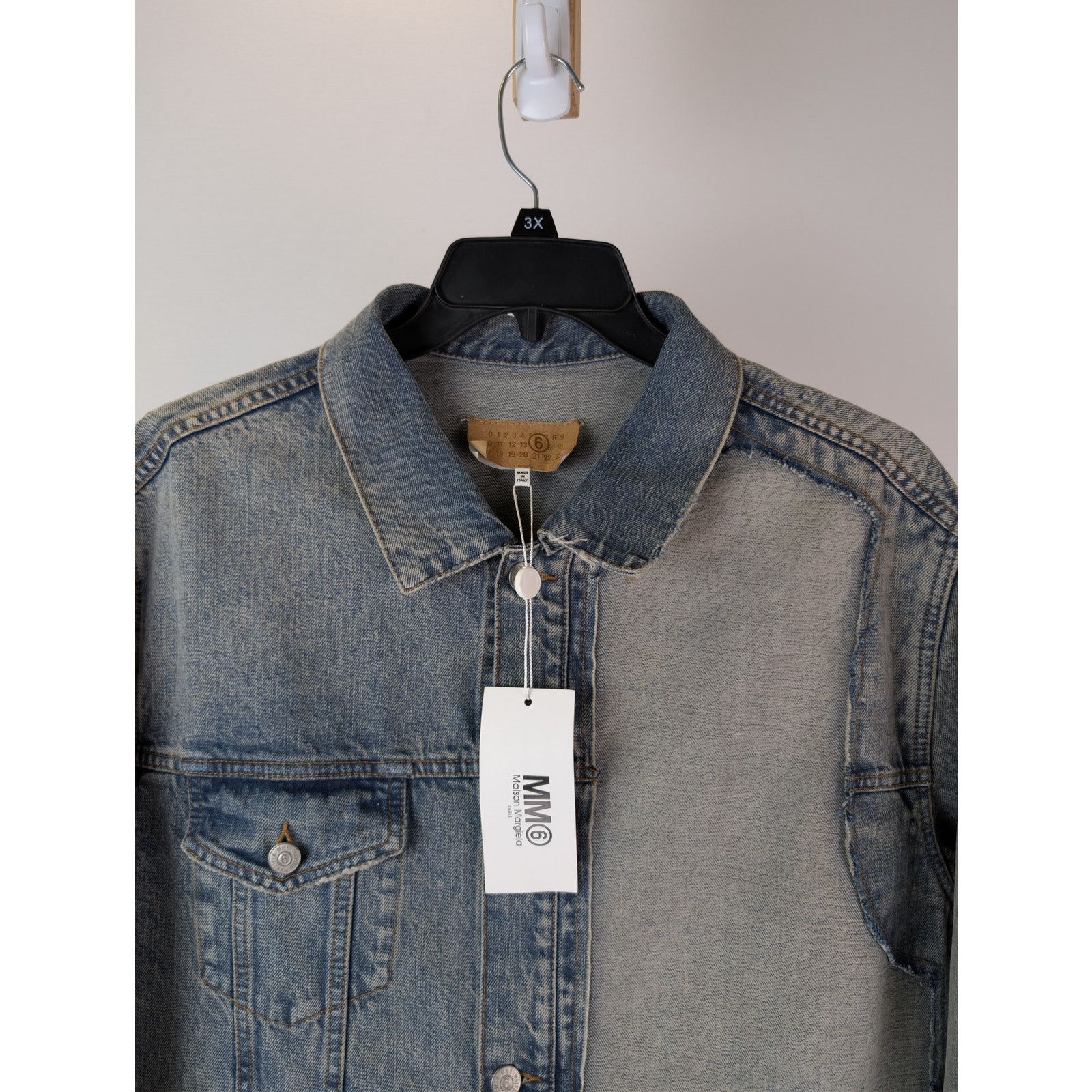 Maison Margiela o1rshd1 Contrast-front Denim Jacket in Blue Size US M / EU 48-50 / 2 - 7 Thumbnail