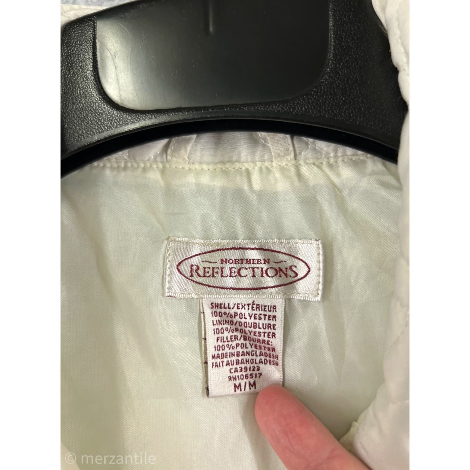 Northern Reflections Northern Reflections Vest Womens Medium Ivory Full Zip Polyester Quilted Pockets Size M / US 6-8 / IT 42-44 - 7 Thumbnail