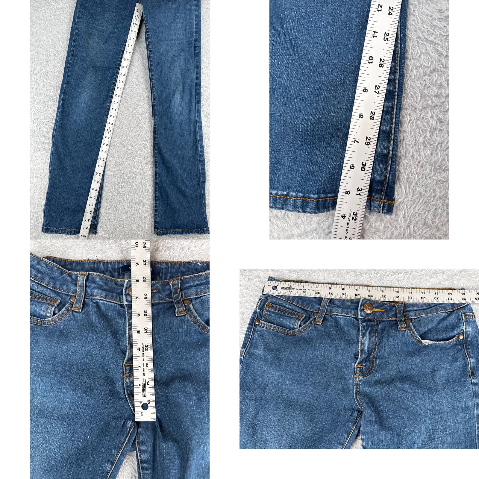 Vintage VINTAGE VIGOSS Women's Jeans 30x32 Blue Denim Straight Leg Cotton Blend Low Rise Regular Fit 10 Size 32" / US 10 / IT 46 - 8 Thumbnail
