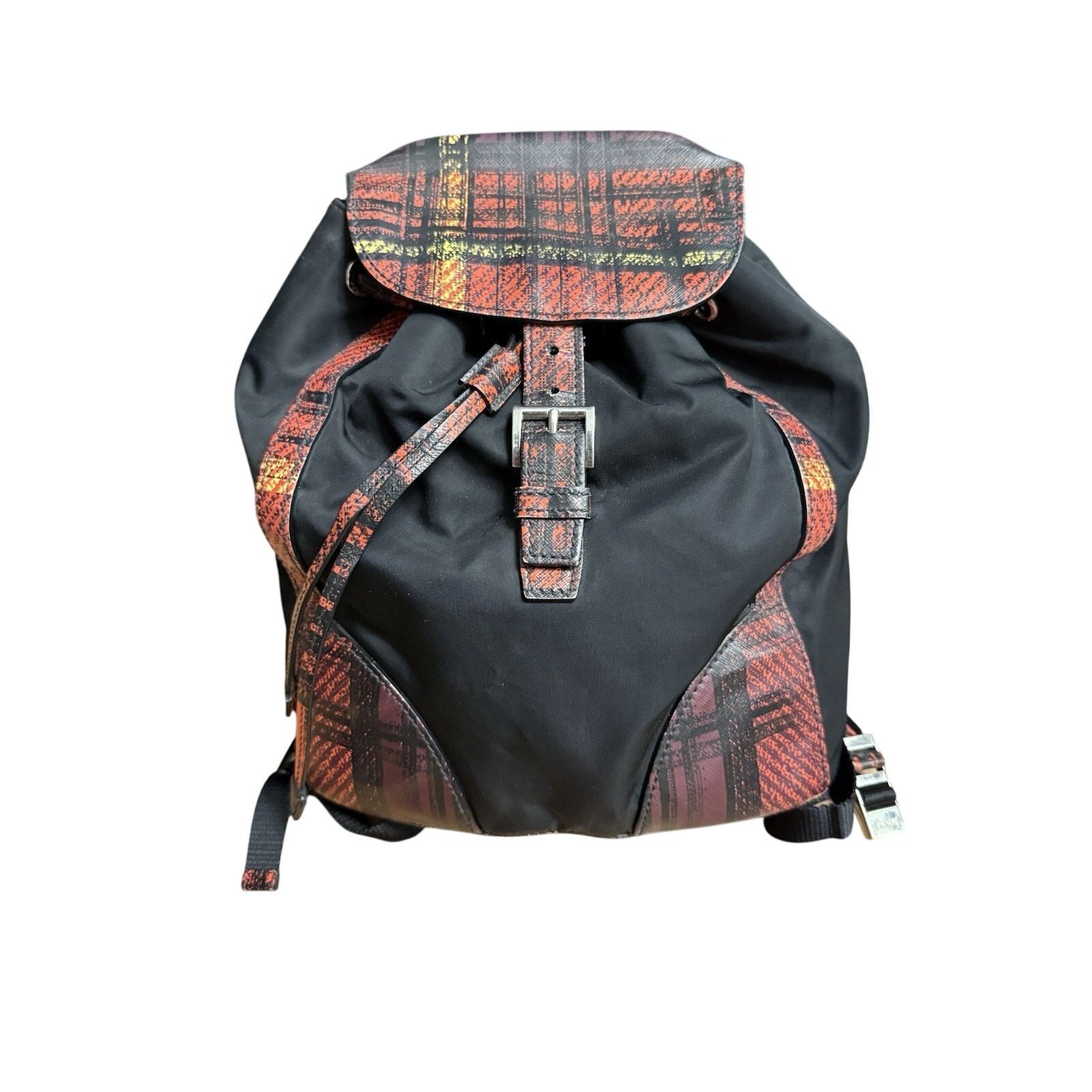 Prada Prada PRADA Backpack in Nylon and Leather Black Red Size ONE SIZE - 1 Thumbnail