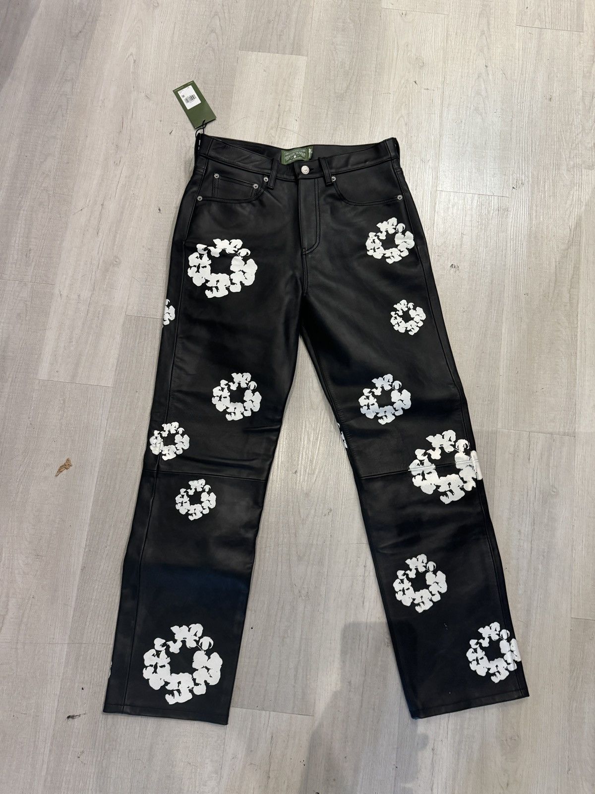 DENIM TEARS Denim Tears Leather Pants Black 32 Size US 32 / EU 48 - 1 Thumbnail