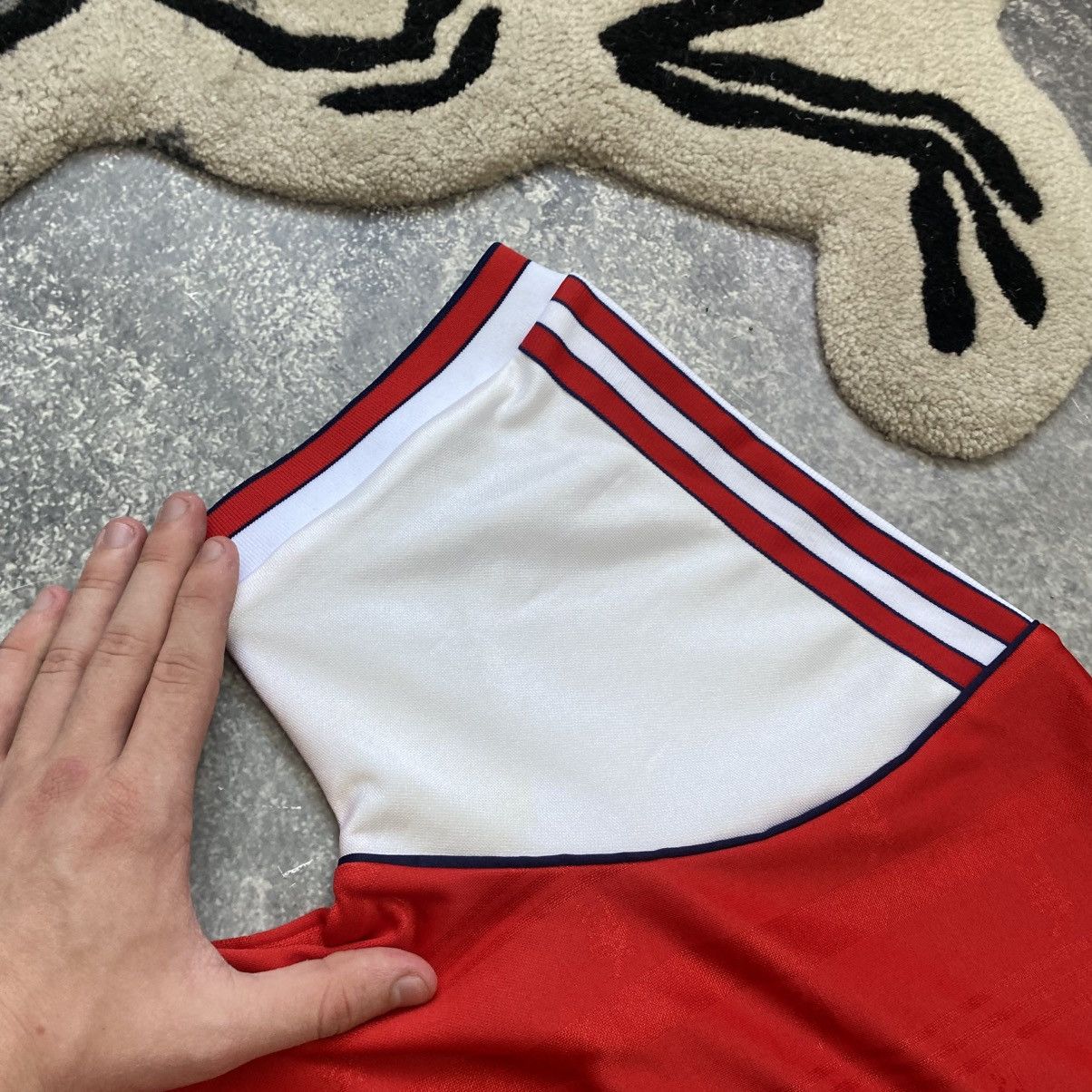 Adidas Vintage Adidas FC Arcenal 1986 JVC Rare home soccer jersey Size US M / EU 48-50 / 2 - 13 Thumbnail