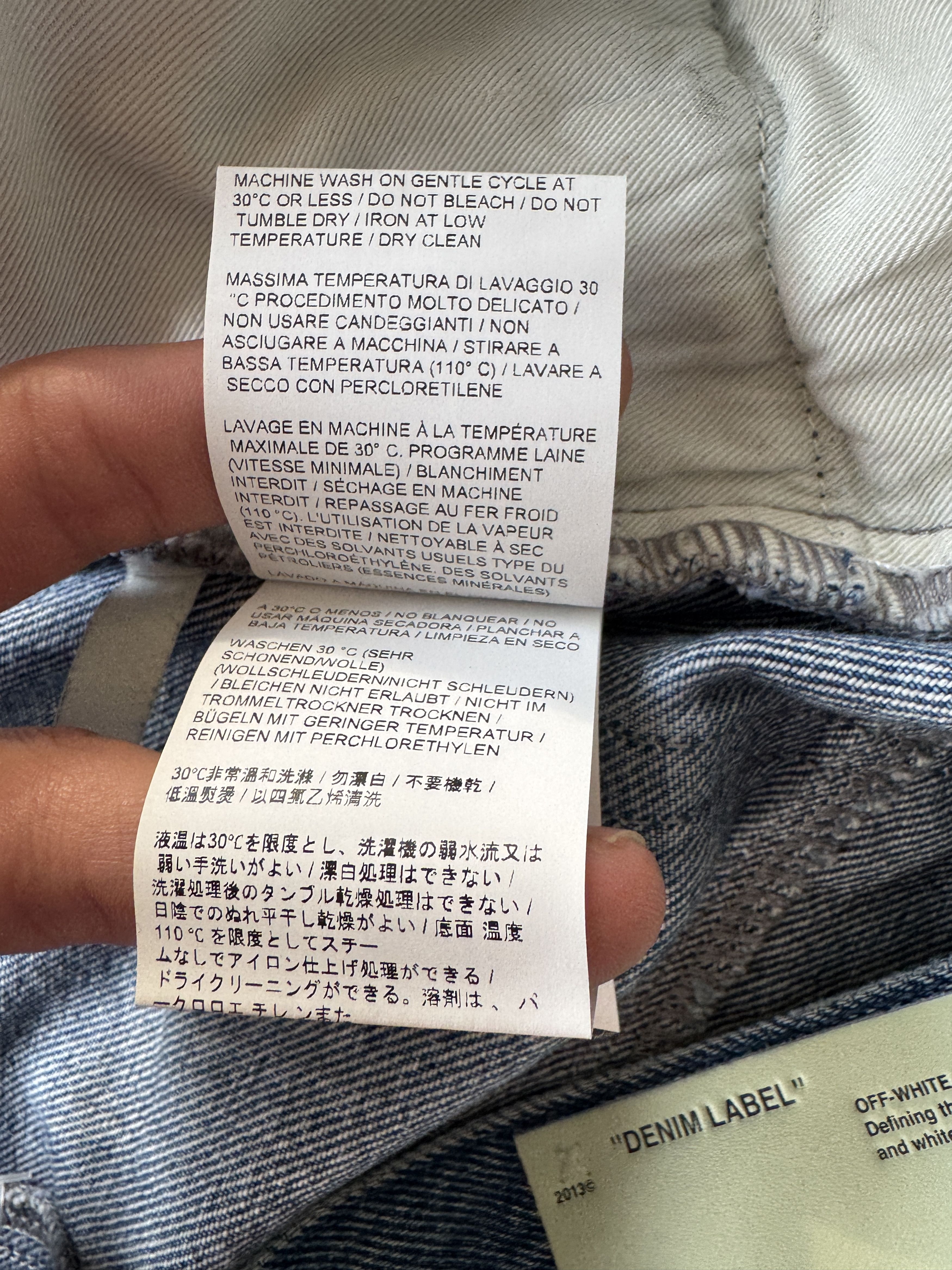 Off-White Paint-Splattered Degrade Denim Jeans Size US 34 / EU 50 - 24 Thumbnail