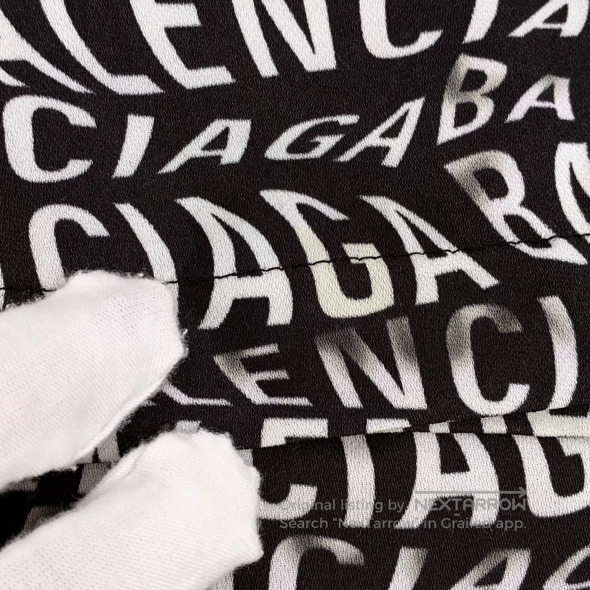 Balenciaga Balenciaga Logo Print Loose Straight Pants. Size 37" - 9 Thumbnail