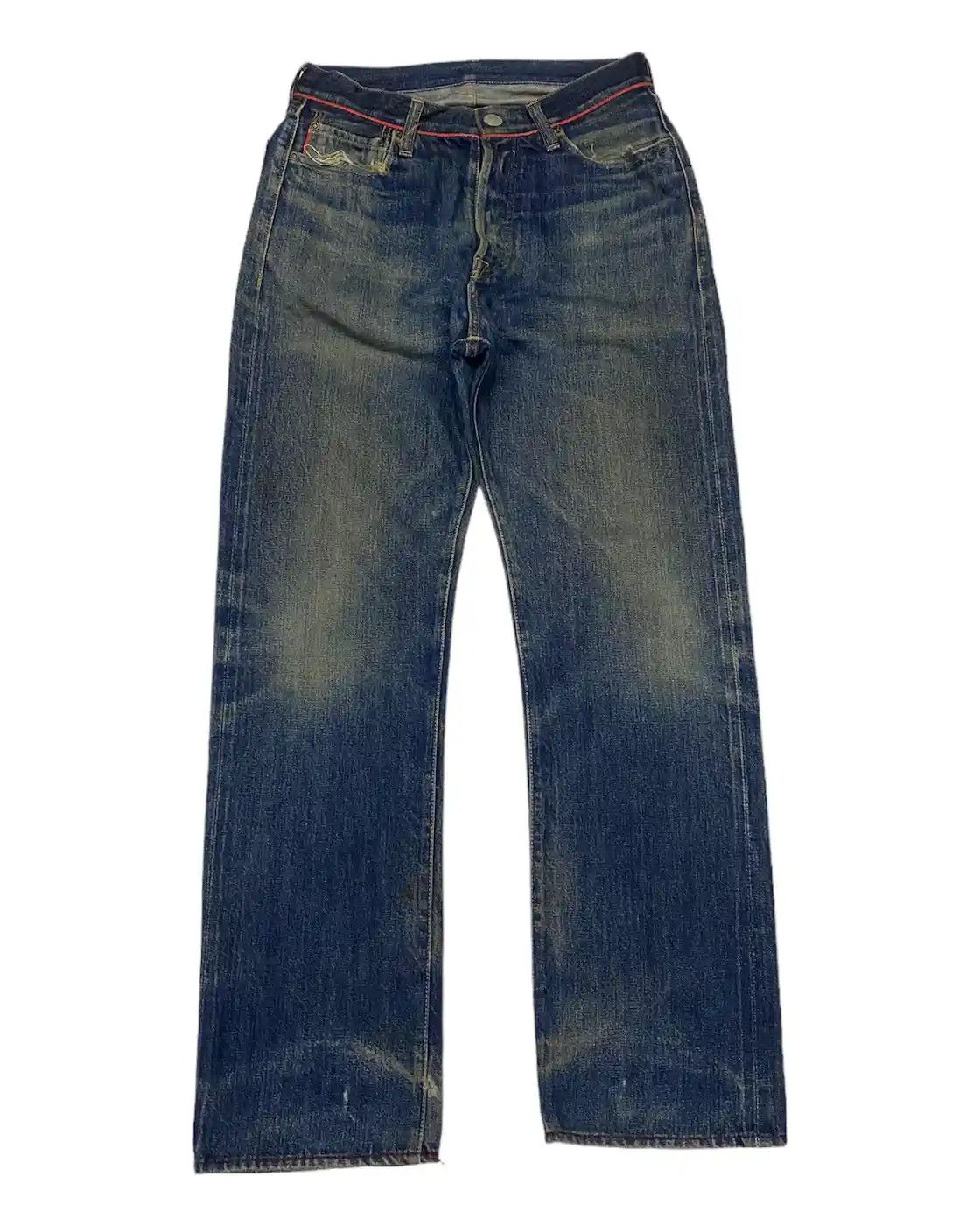 Kapital 🔥KAPITAL LEGS SELVEDGE DISTRESSED DENIM JEANS Size US 30 / EU 46 - 1 Thumbnail