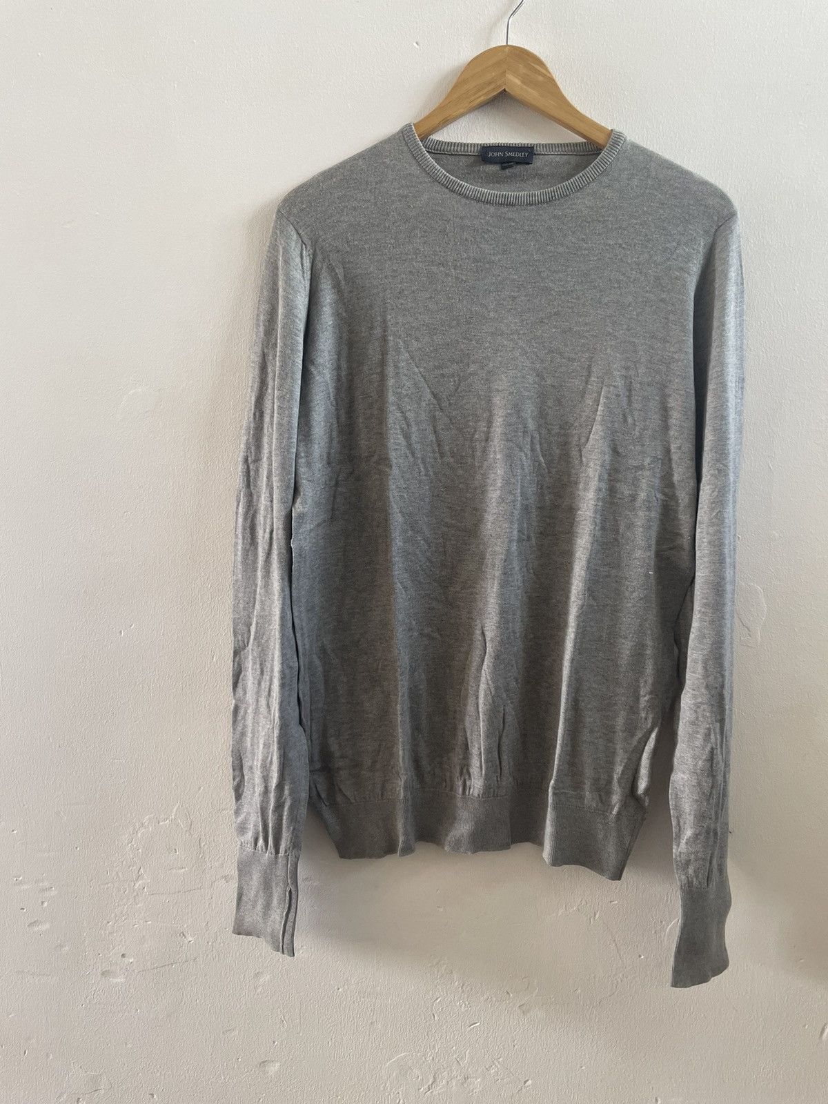 John Smedley gray cotton sweater