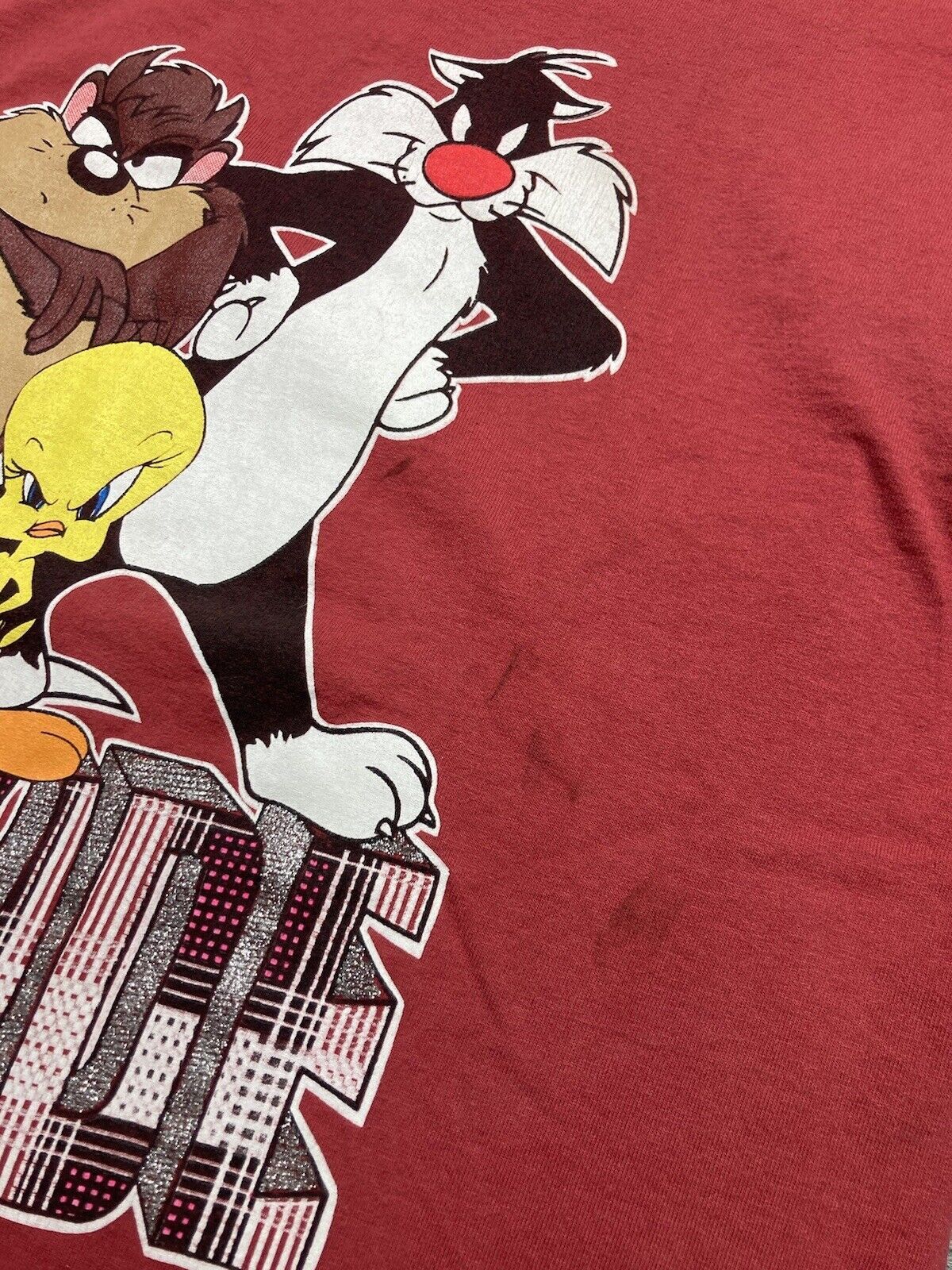 Vintage VTG t shirt looney tunes attitude taz tweety Sylvester XL Size US XL / EU 56 / 4 - 4 Thumbnail