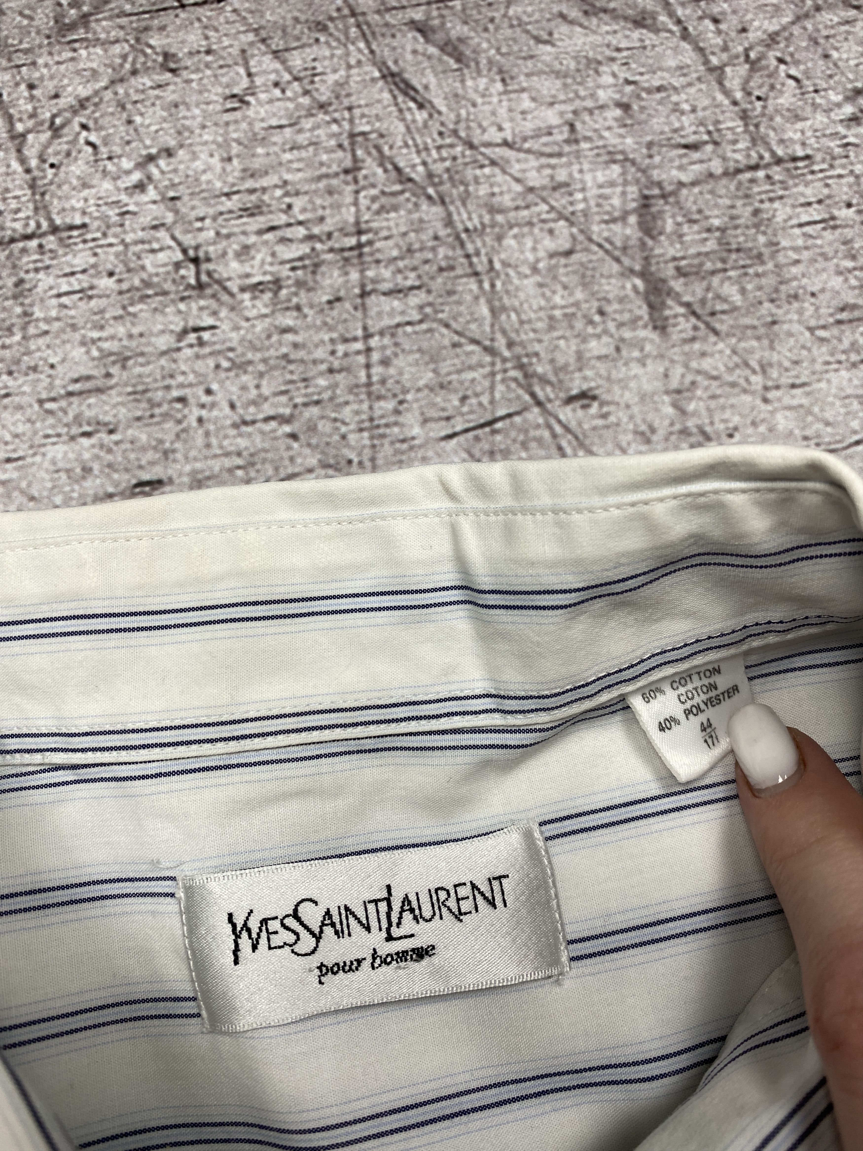Yves Saint Laurent Yves Saint Laurent YSL Vintage Mens Long Sleeve Shirt Size US XXL / EU 58 / 5 - 6 Thumbnail