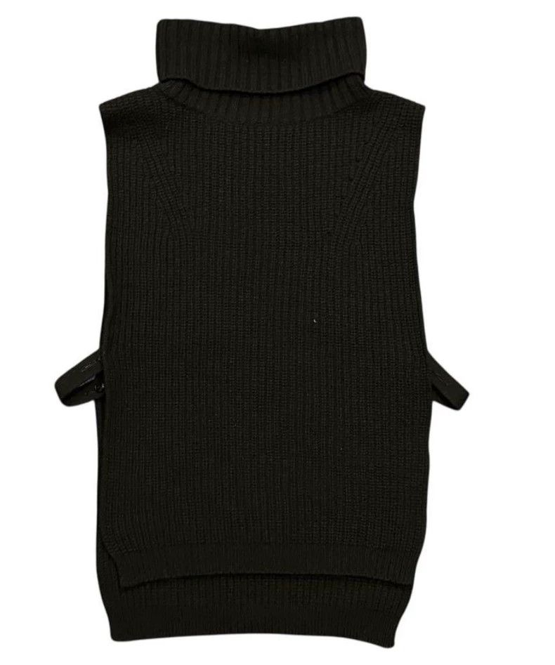 Y's Y's 19AW Black Turtleneck Knit Vest Size ONE SIZE - 1 Thumbnail