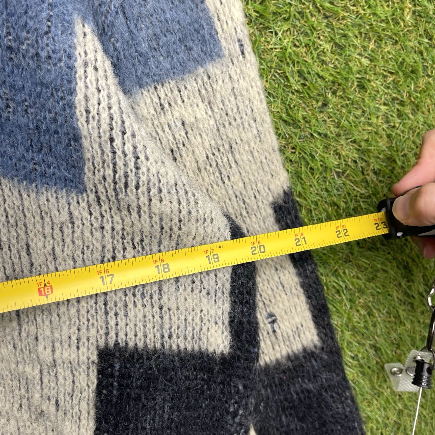Coogi Vintage 80s Mohair Sweater Womens Medium Cropped Coogi Geometric 90s Wool Knit Size M / US 6-8 / IT 42-44 - 3 Thumbnail