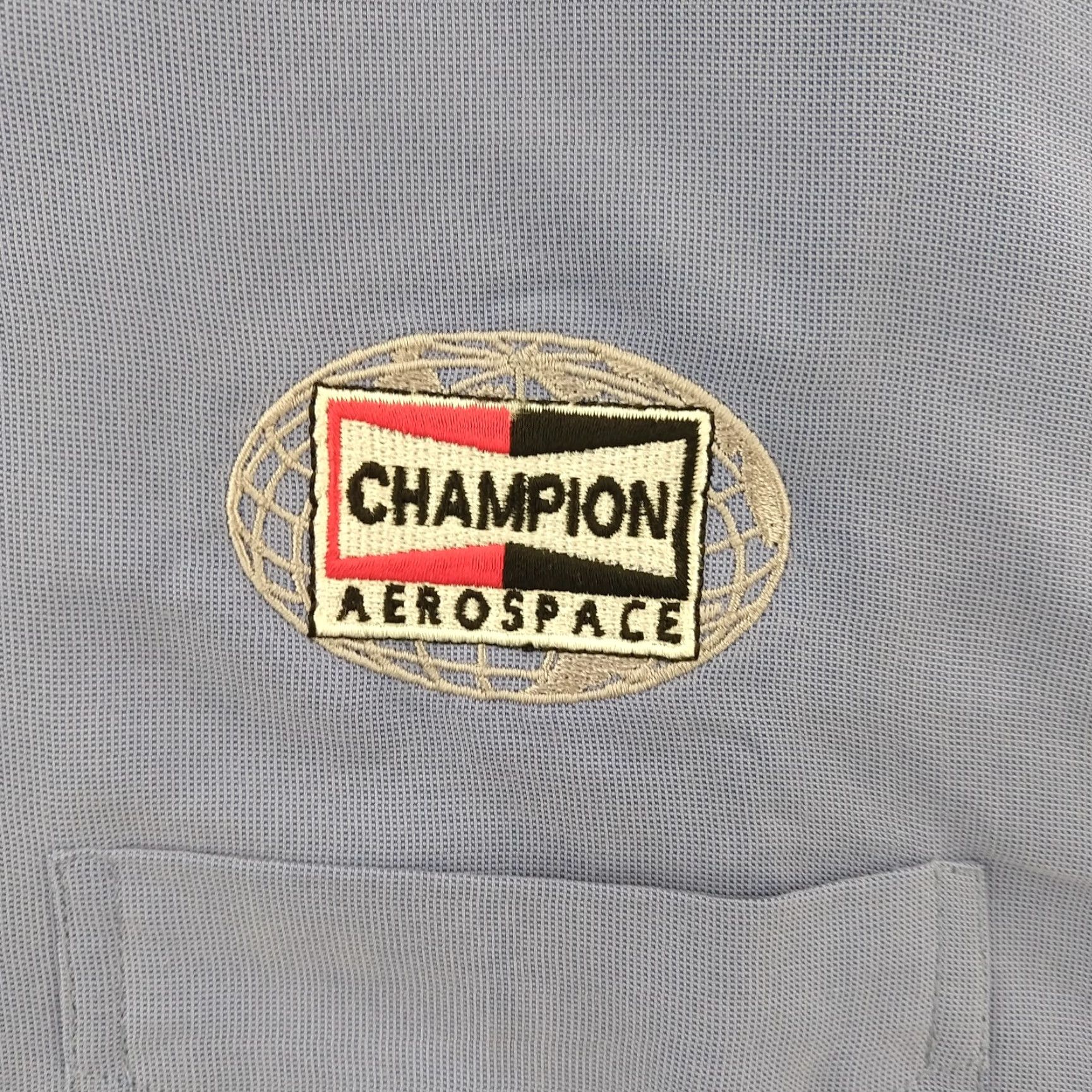 Port Authority Port Authority Champion Aerospace Shirt Adult Large Blue Cotton Polyester Button-Up Vintage Men Size US L / EU 52-54 / 3 - 3 Thumbnail