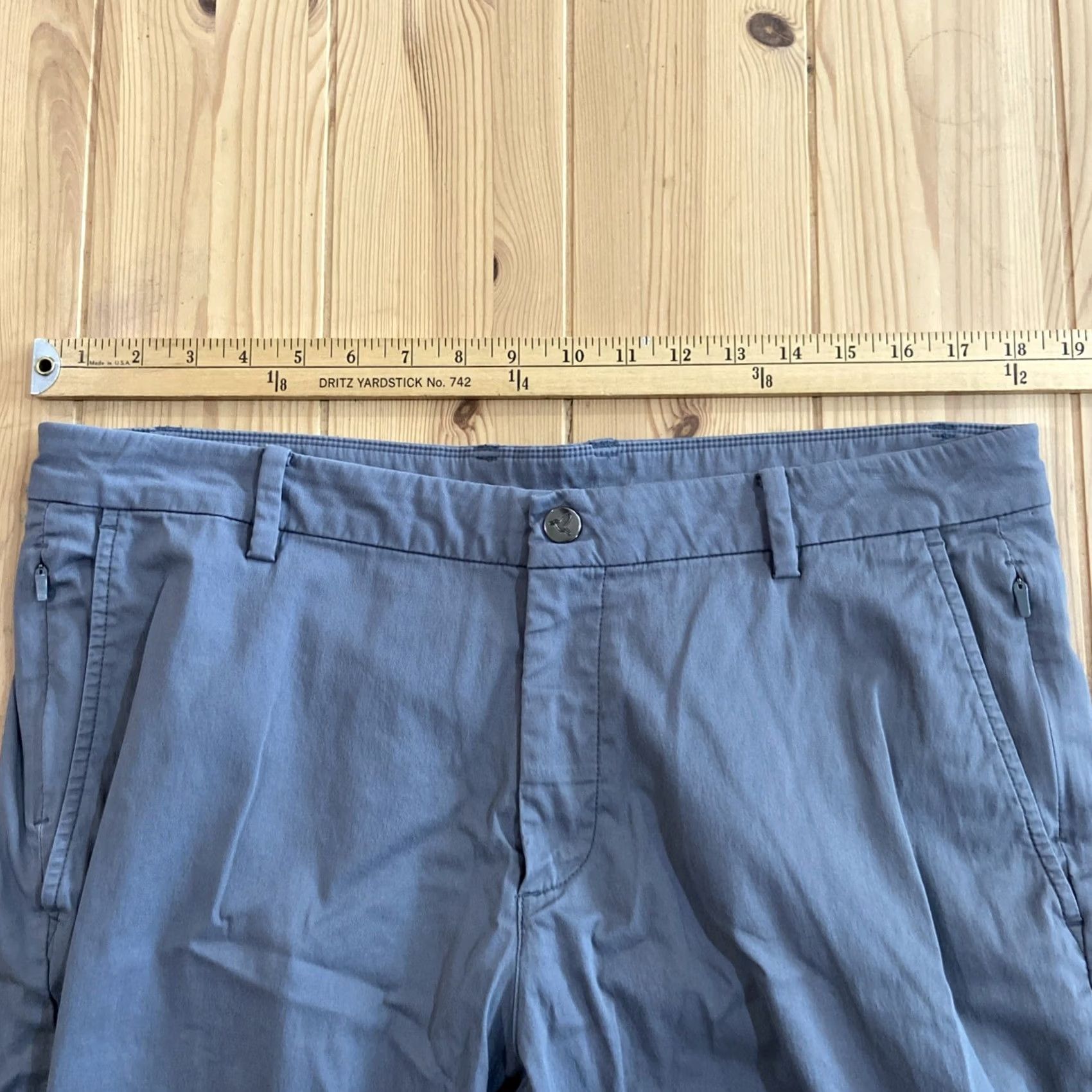 Vintage Birddogs Pants Mens 36x34 Gray Chino Five Pocket Casual Regular Inseam 33" Beltless? (Pattern: Solid) Size US 36 / EU 52 - 3 Thumbnail