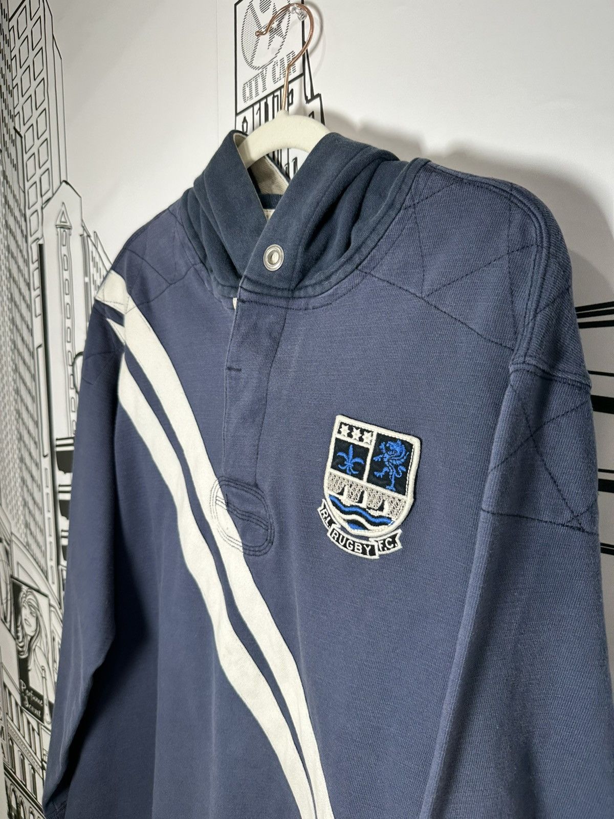 Polo Ralph Lauren Rugby Ralph Lauren R.L.F.C Shield Hooded Rugby Size US XXL / EU 58 / 5 - 3 Thumbnail