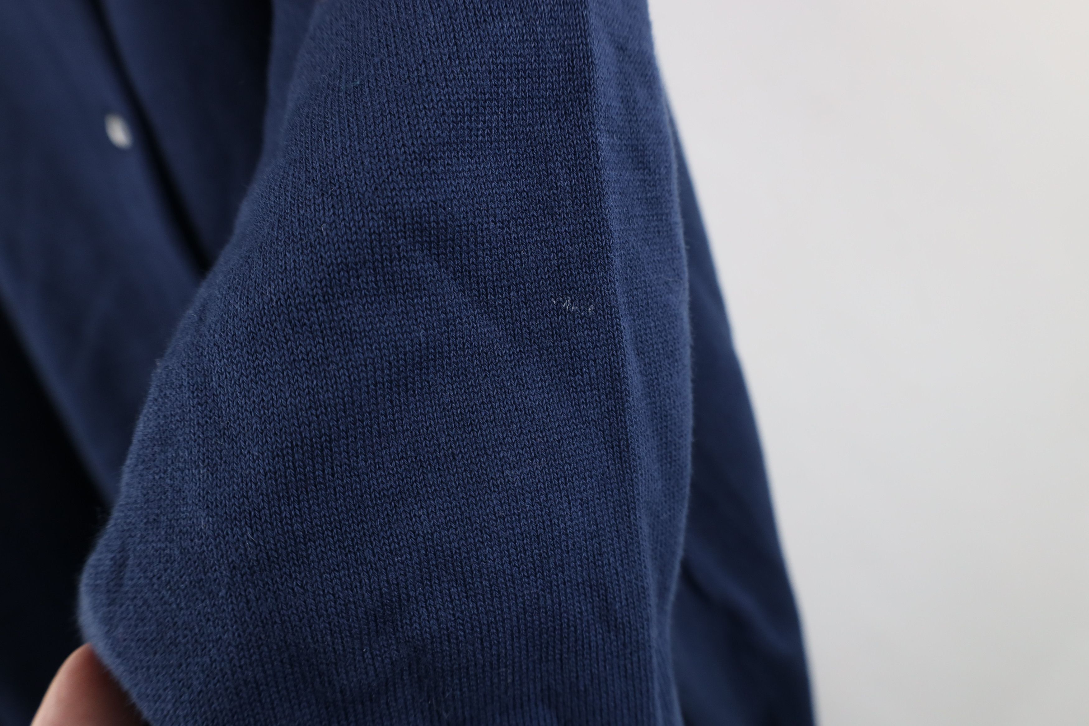 Lands' End × Vintage Vintage Lands End Stretch Cotton Knit Cardigan Sweater Blue Size 3XL / US 20-22 - 4 Thumbnail