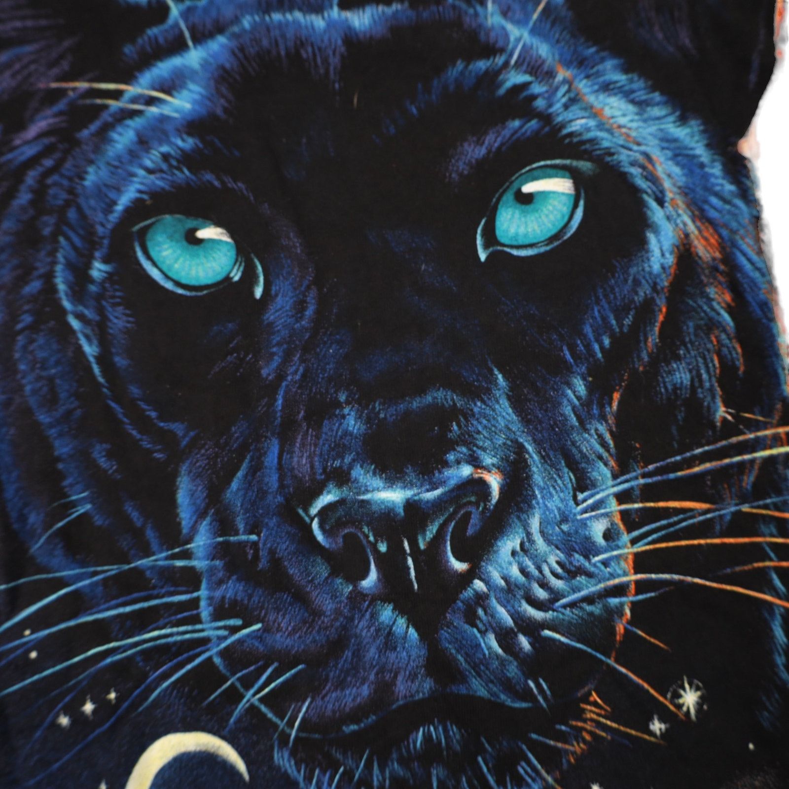 Vintage Vintage Habitat Black Jaguar Night Scene Graphic T Shirt Size US M / EU 48-50 / 2 - 5 Thumbnail
