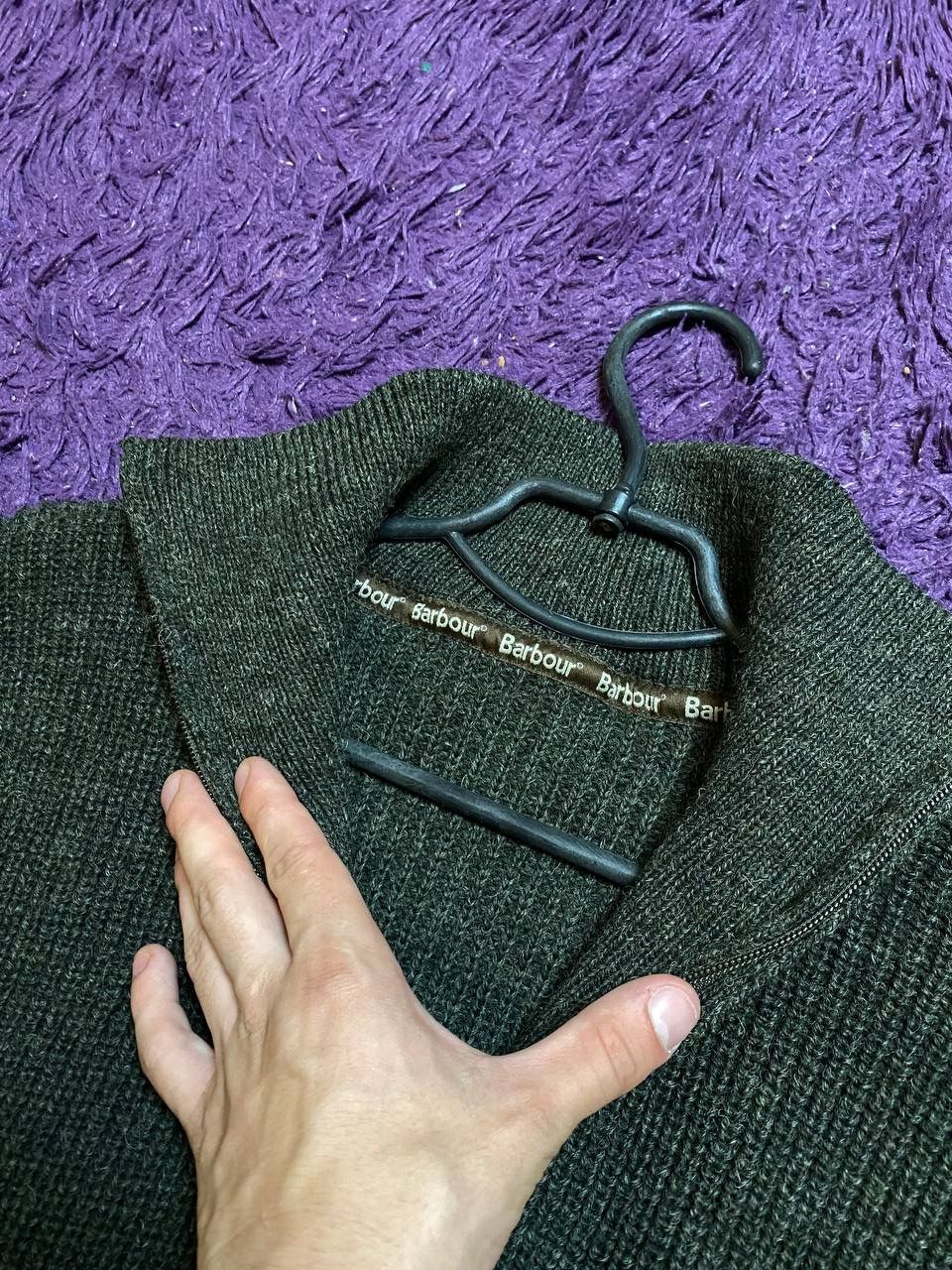 Barbour Barbour 100% Wool Tyne Zip Neck Sweater Size XL Size US XL / EU 56 / 4 - 8 Thumbnail