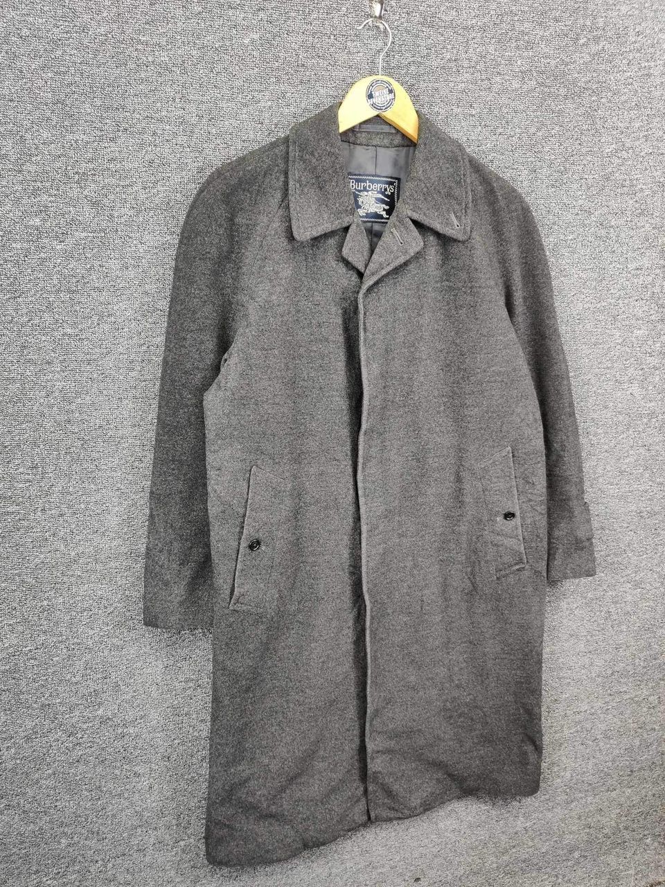 Burberry Vintage Burberrys Herringbone Wool Long Coat Size US L / EU 52-54 / 3 - 5 Thumbnail