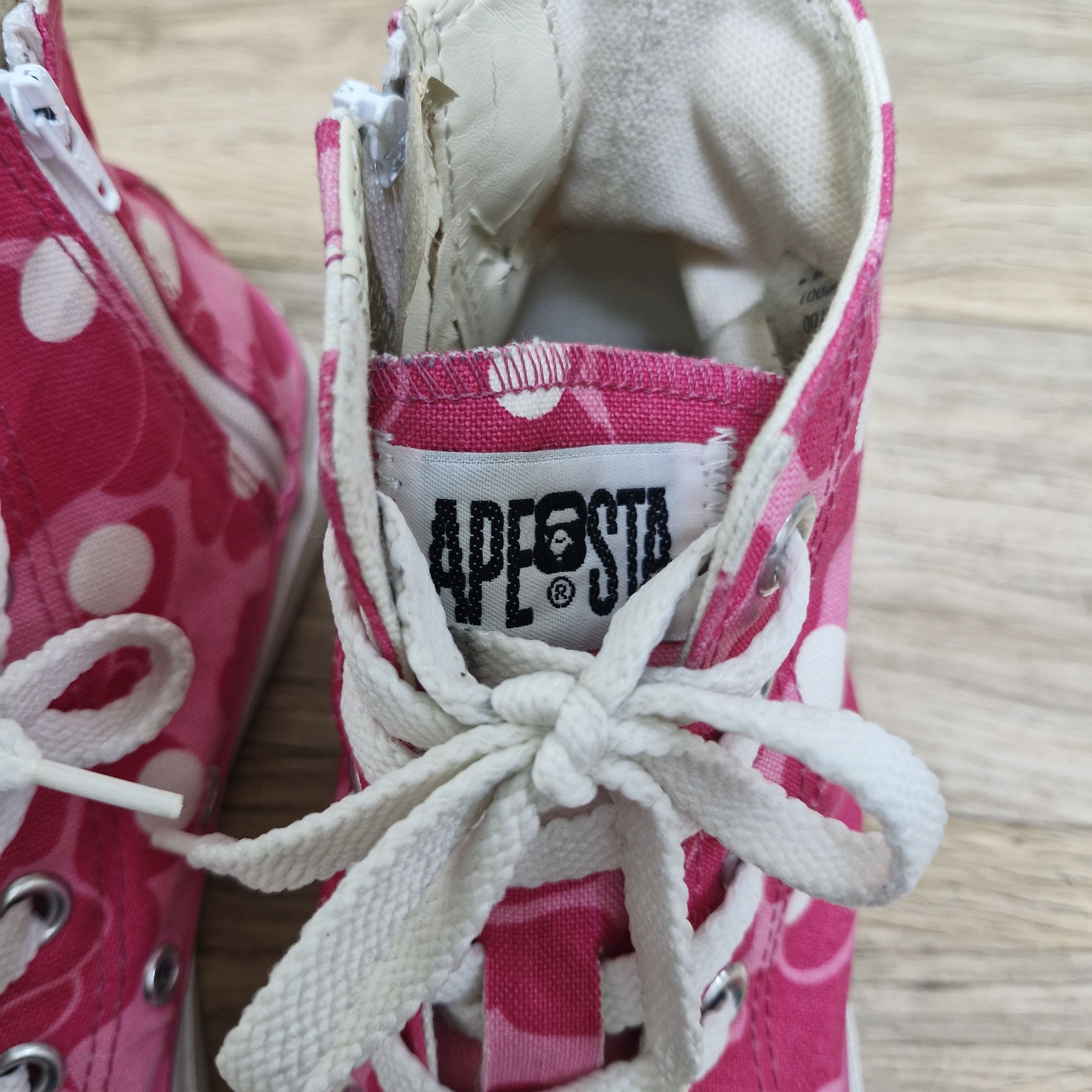 Bape BAPE BAPESTA Converse Polka Dot Pink Camo High Sneakers Size US 5 / EU 37 - 3 Thumbnail