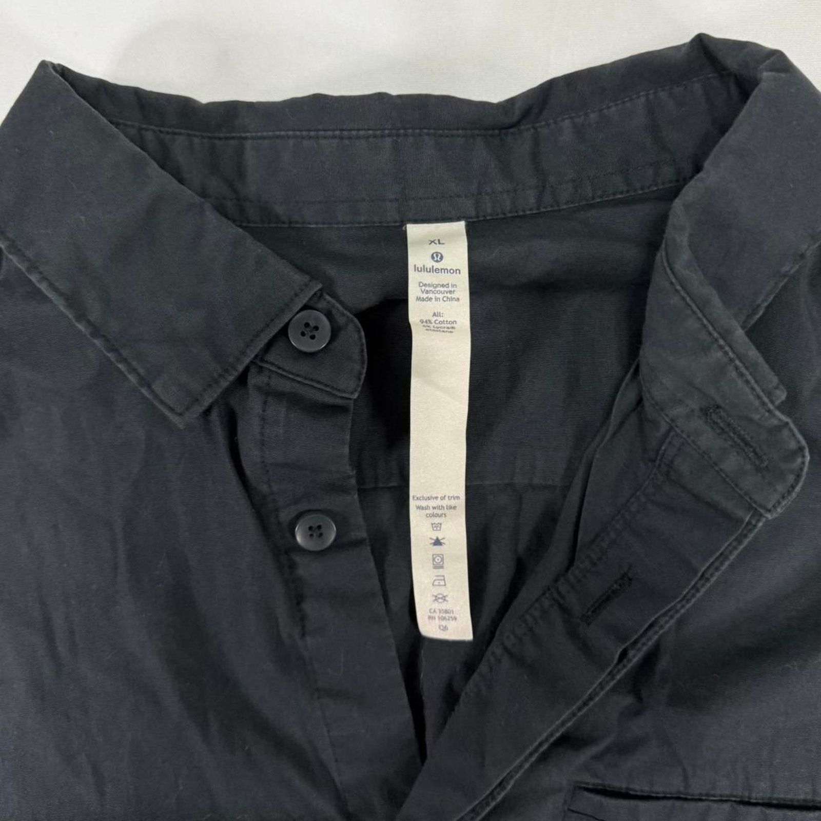Lululemon Lululemon Black Long Sleeve Button Up Shirt Size XL Size US XL / EU 56 / 4 - 2 Thumbnail