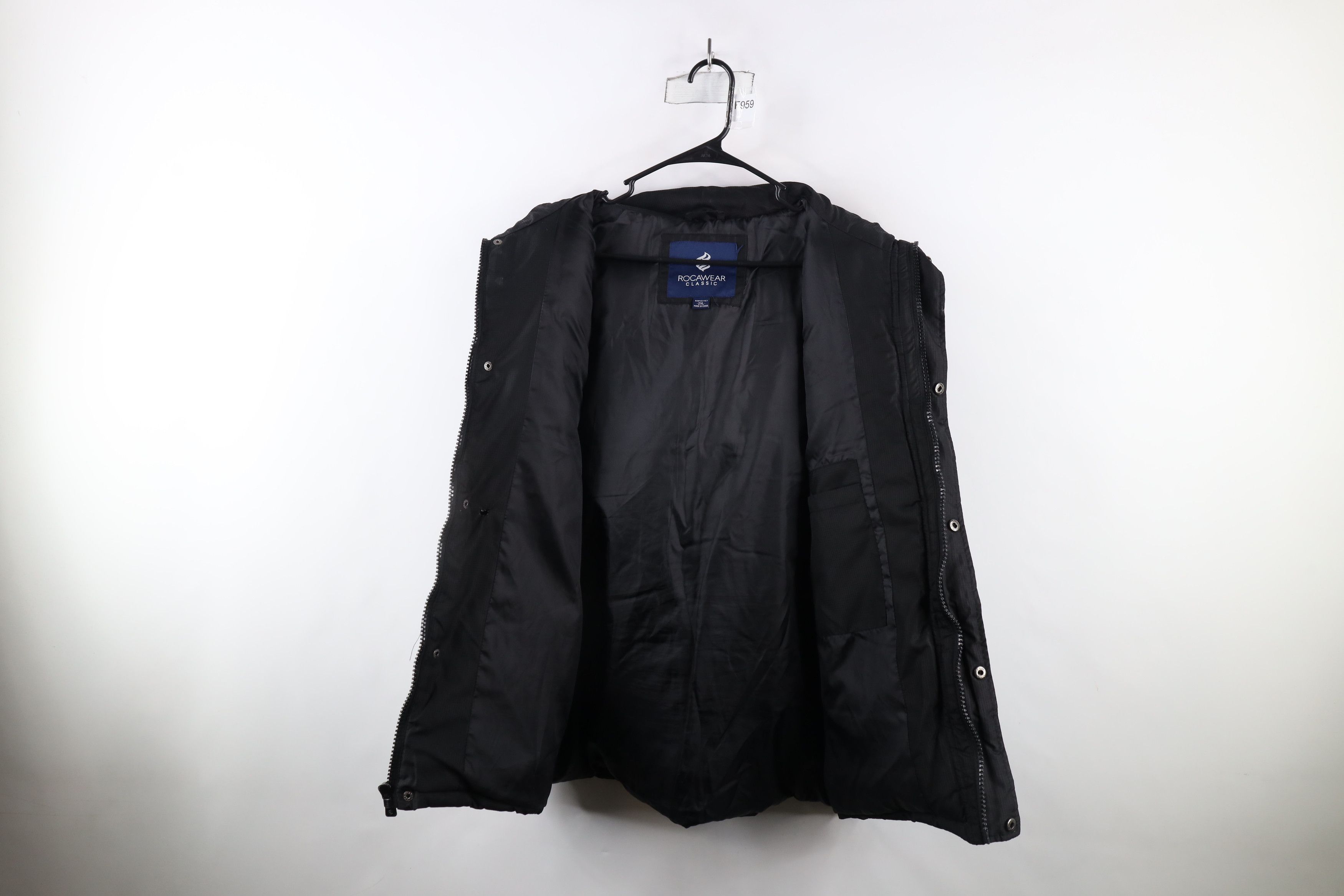 Rocawear × Vintage Vintage Rocawear Hooded Full Zip Puffer Vest Jacket Black Size US XXL / EU 58 / 5 - 8 Thumbnail