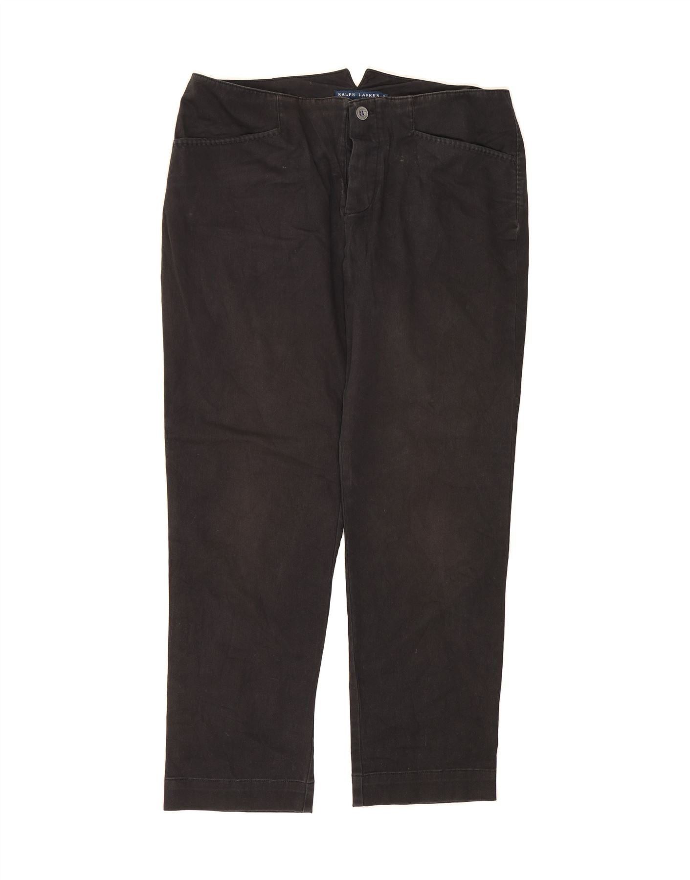 Ralph Lauren Womens Straight Casual Trousers US 8 Medium W32 L27 Black Size 27" / US 4 / IT 40 - 1 Thumbnail
