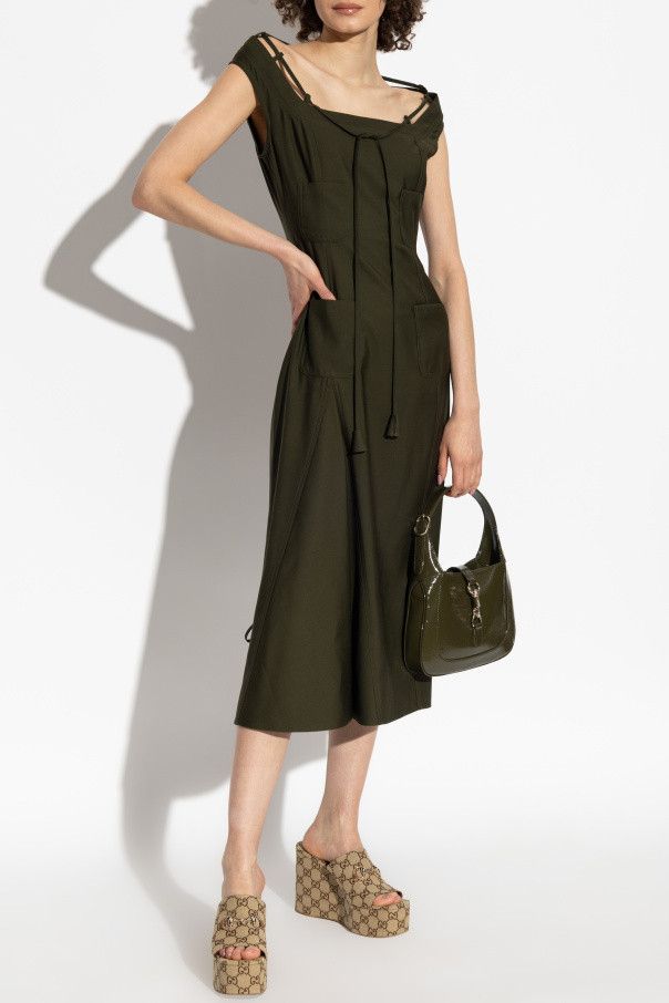 Gucci o1loc1c0226 824630 Wool Dress in Forest Green Size XS / US 0-2 / IT 36-38 - 2 Thumbnail