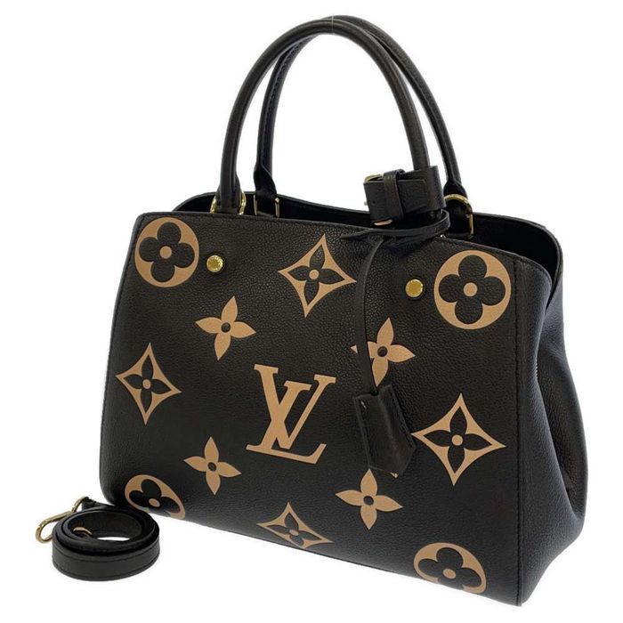 Louis Vuitton, Bags, Mint Louis Vuitton Montaigne Mm Empreinte Black Noir  Leather Bag Sp515