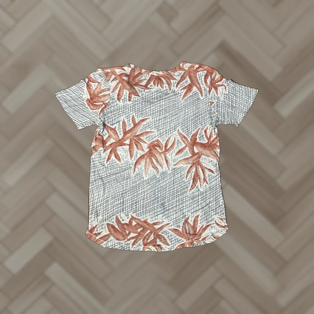 Zara Zara Womens White Short Sleeve T-Shirt Floral Pattern Medium Size M Shirt Womens Size M / US 6-8 / IT 42-44 - 1 Thumbnail