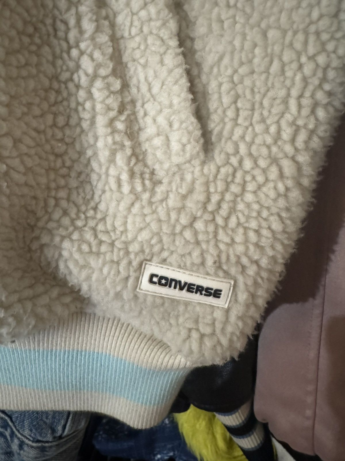 Converse × Golf le Fleur Golf le fleur X Converse fuzzy baseball jacket Size US L / EU 52-54 / 3 - 4 Thumbnail