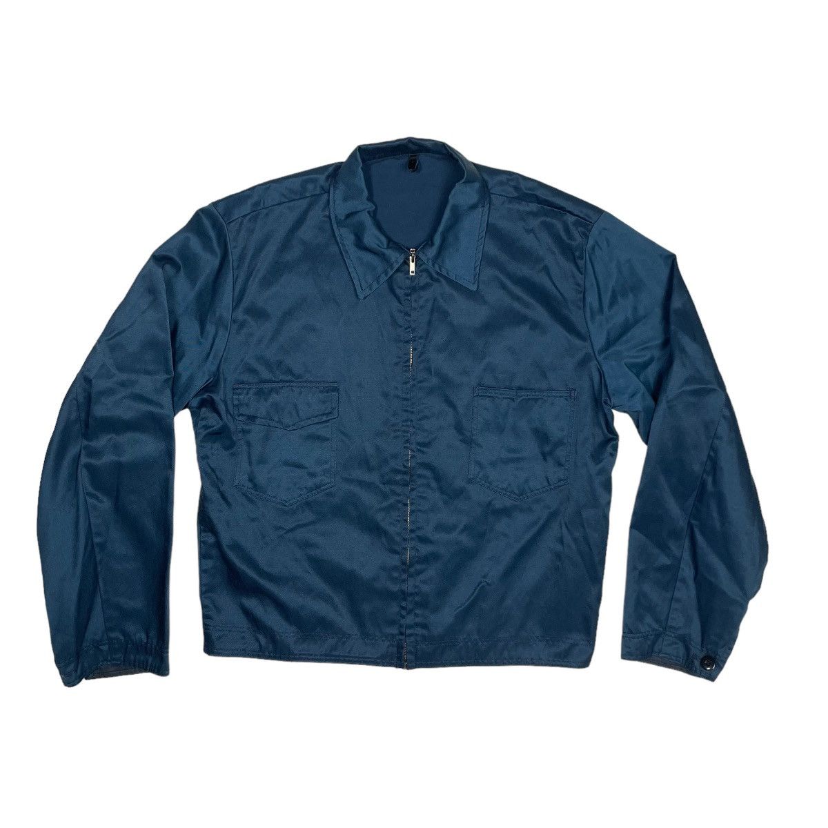 image of Vintage 1960S Satin Work Jacket - Small in Blue, Men's