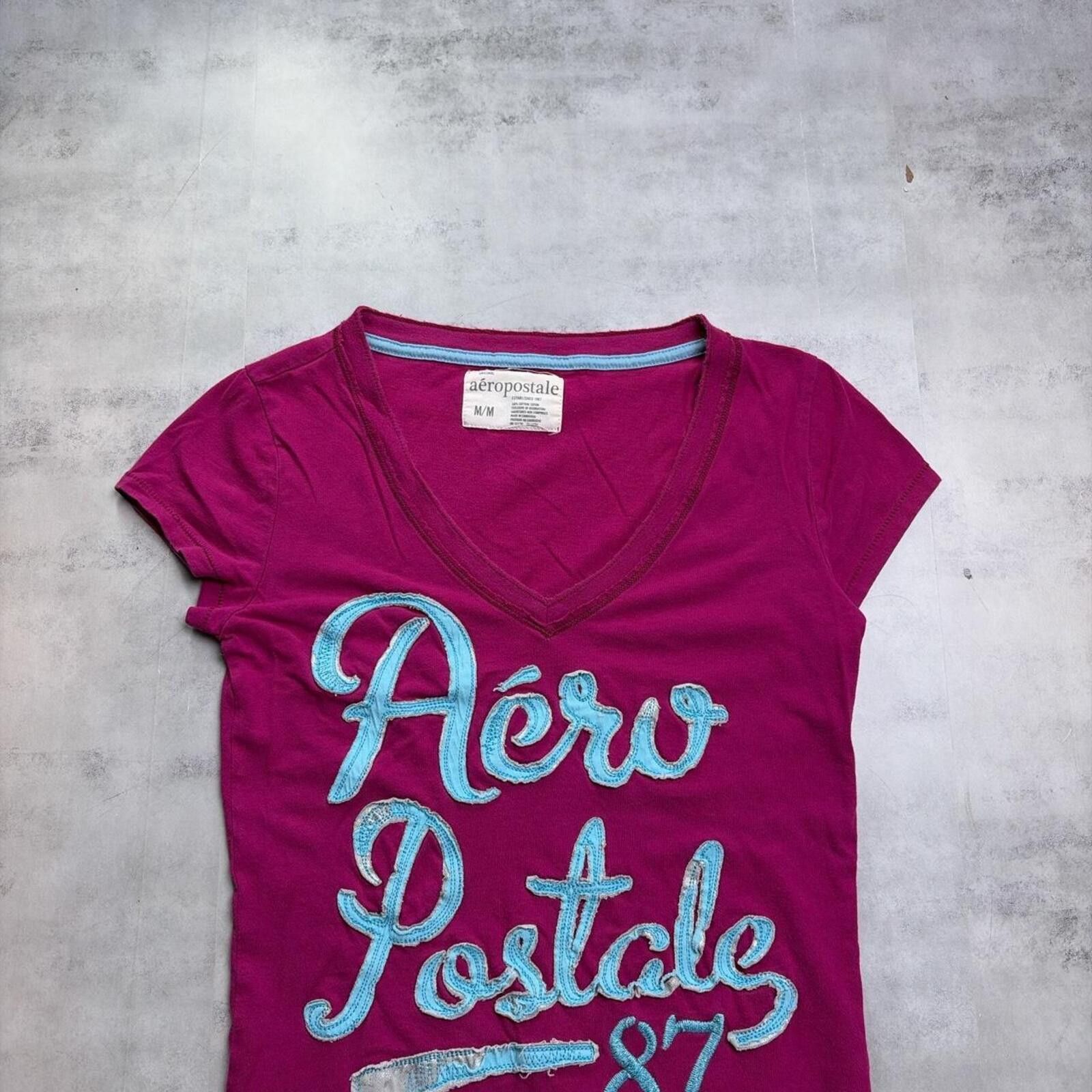 Aeropostale Y2K Pink Aeropostale Surf Grunge T-Shirt Size US M / EU 48-50 / 2 - 3 Thumbnail