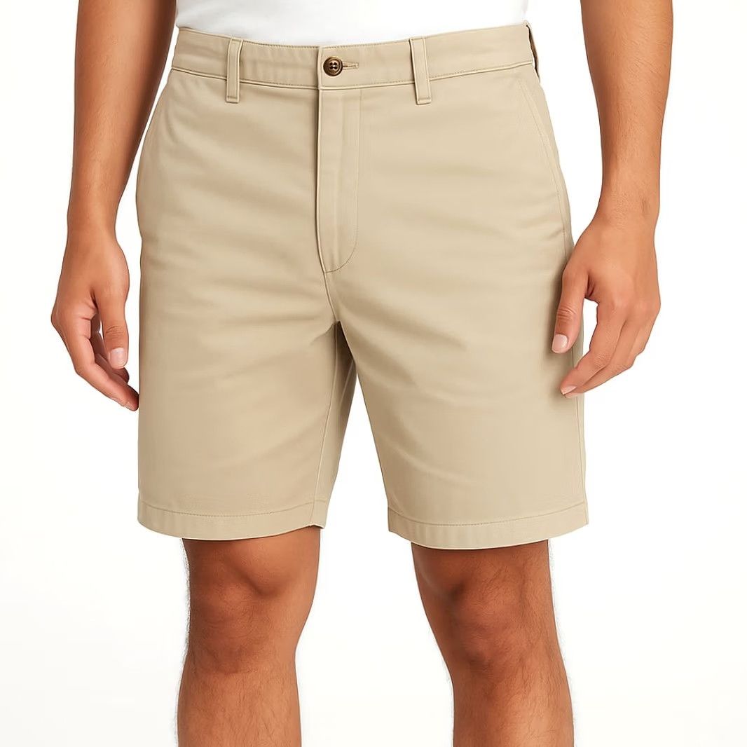 Gap GAP Beige Mens Size 35 Cotton Shorts Flat Front Casual Size US 35 - 3 Thumbnail