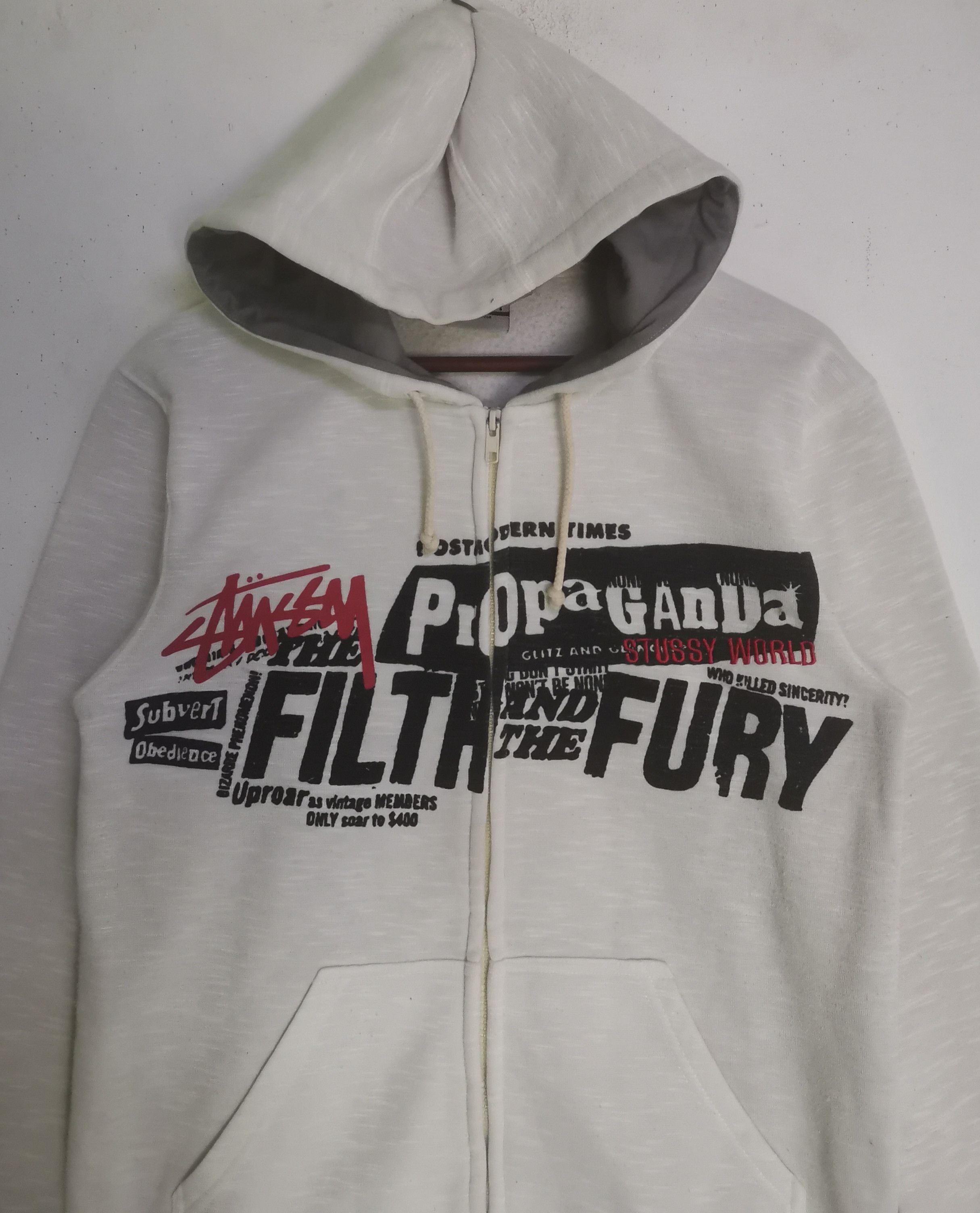 Stussy × Vintage Rare vintage Stussy Propaganda jacket hoodies Size US L / EU 52-54 / 3 - 2 Thumbnail